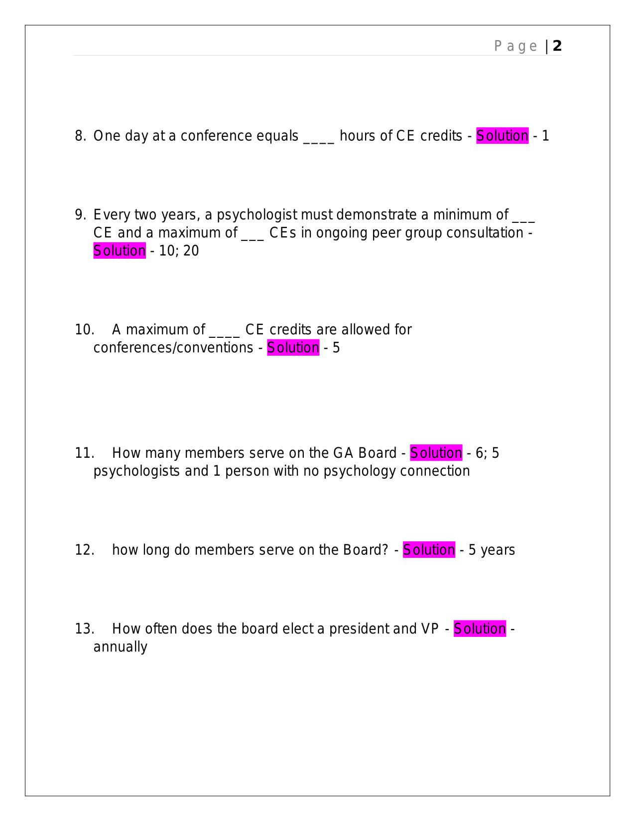 GA JURISPRUDENCE EXAM PSYCH 2025 QUESTIONS AND ANSWERS.