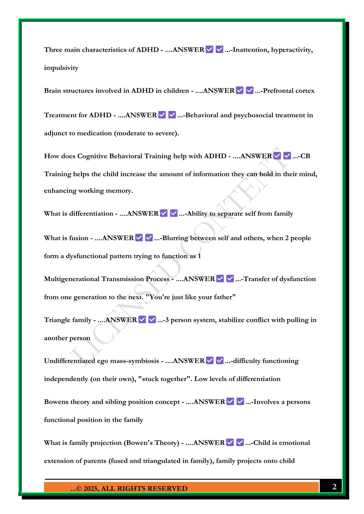 MARYVILLE NUR 661 EXAM 4 2025 QUESTIONS AND ANSWERS
