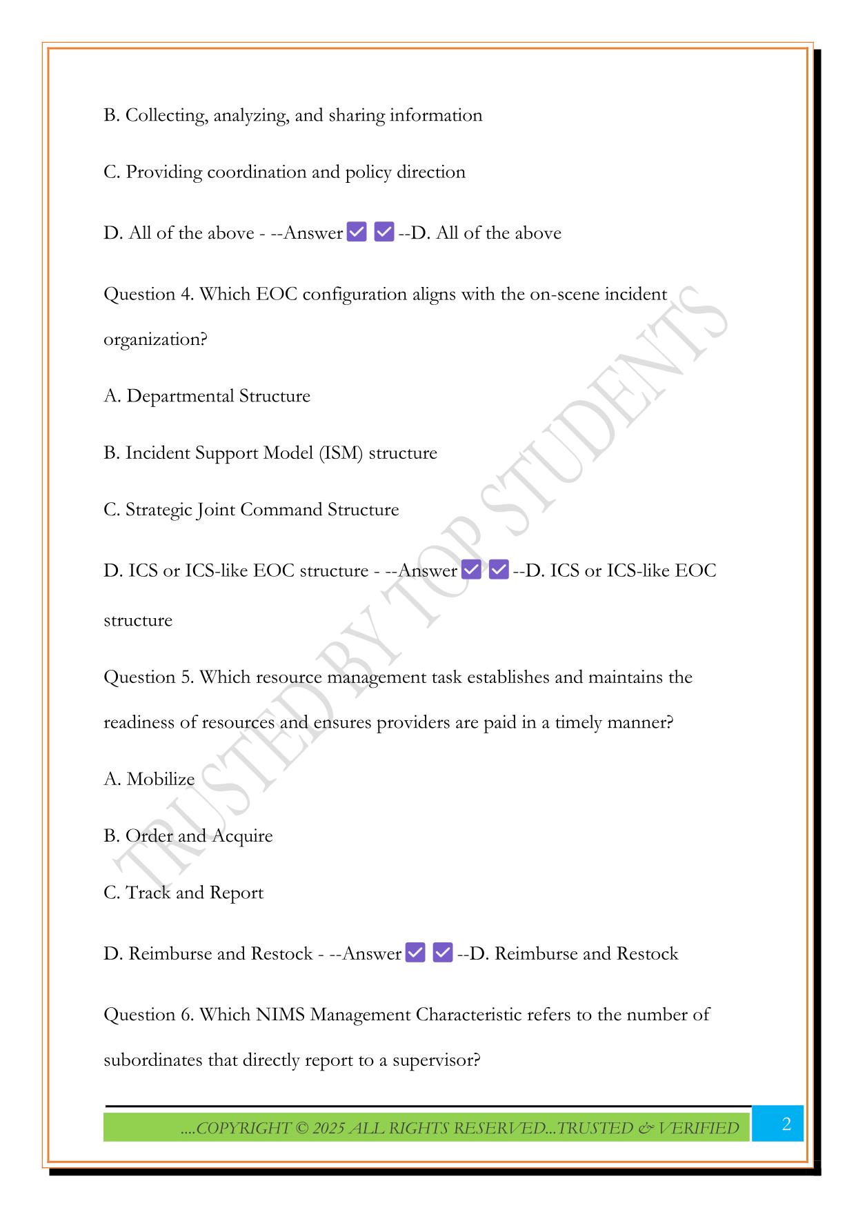 ICS 700 Exam 2025 Questions and Answers