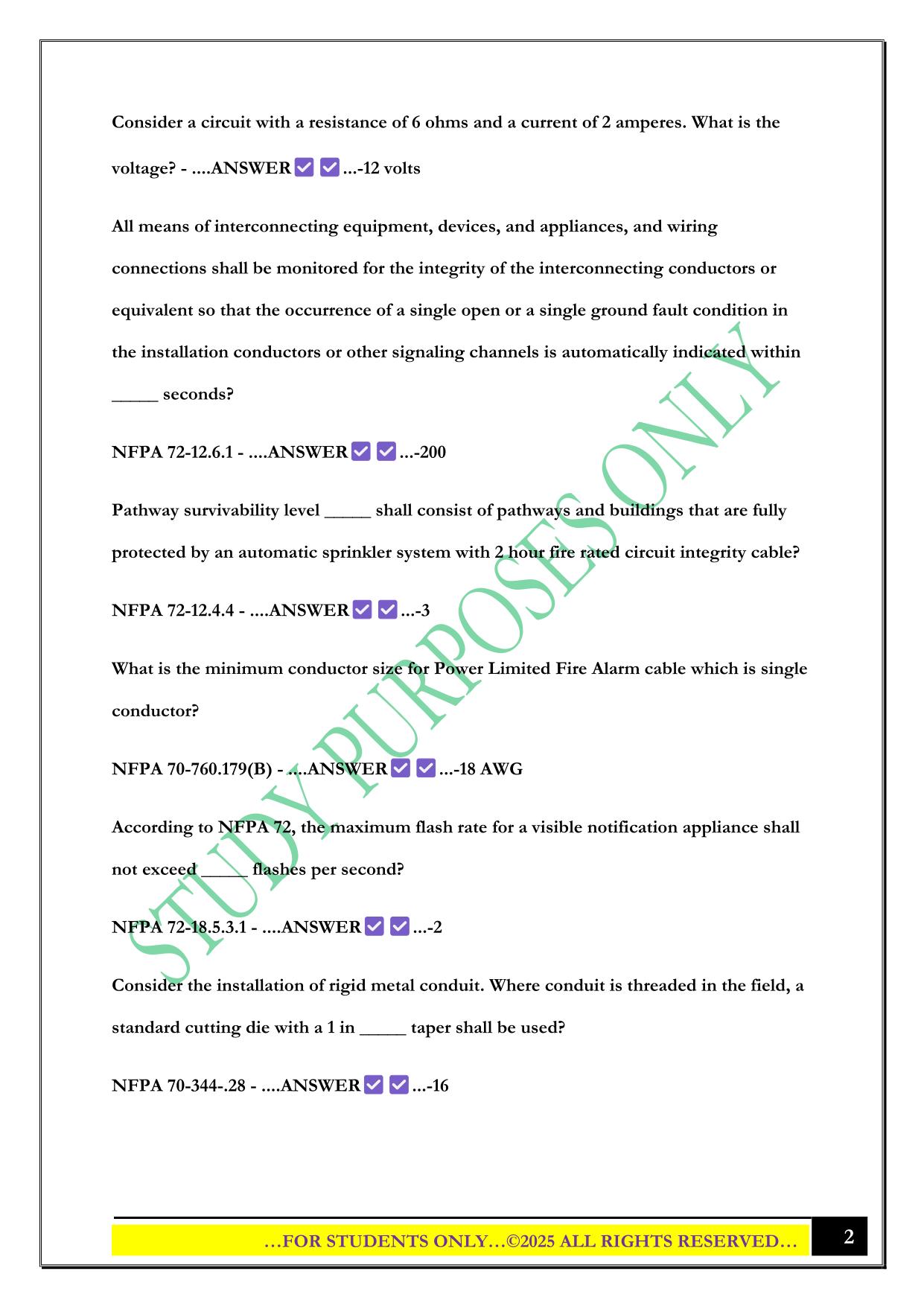 NICET 1 Practice Exam 2025 Questions and Answers
