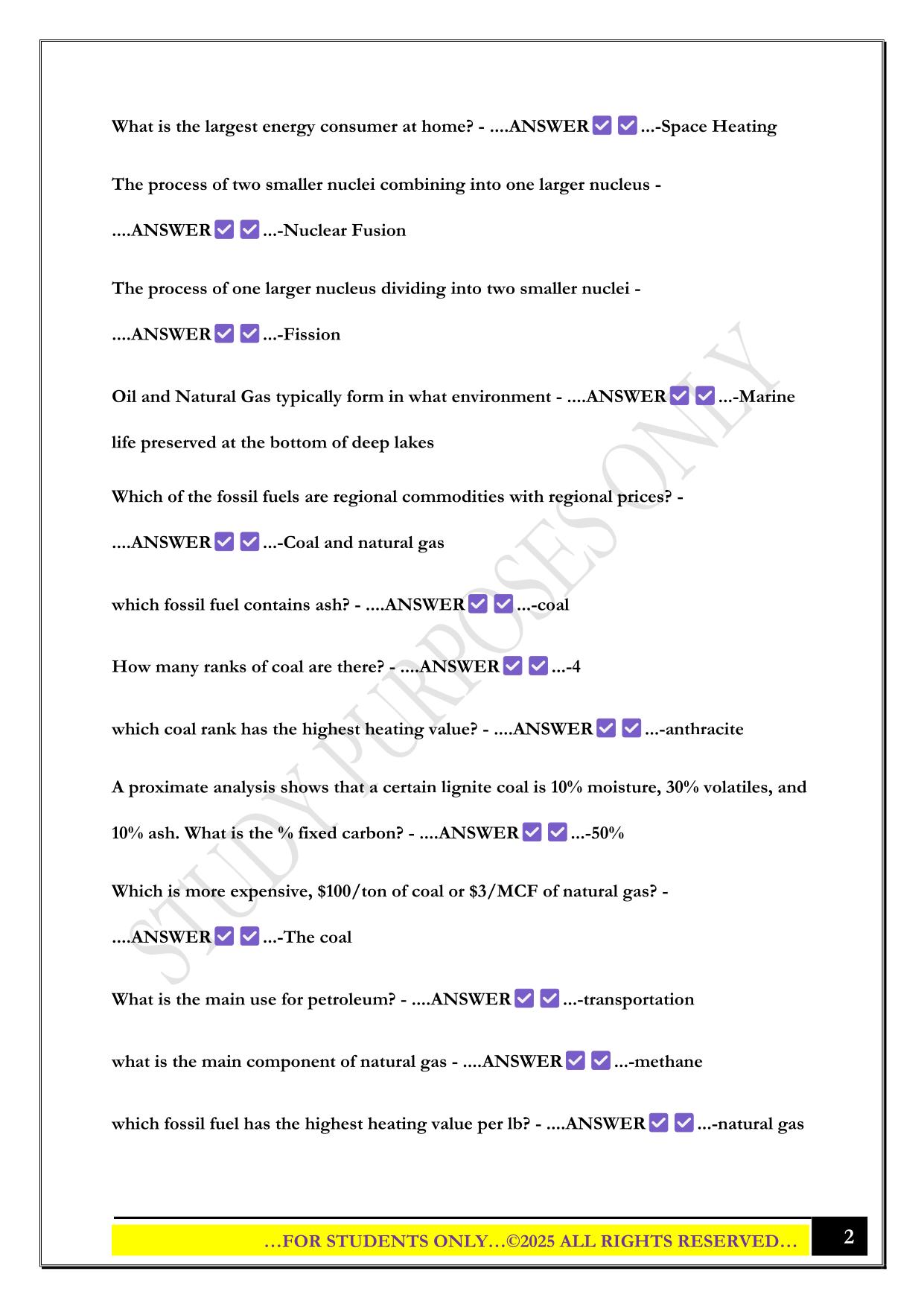 EGEE 101 Final Exam 2025 Questions and Answers