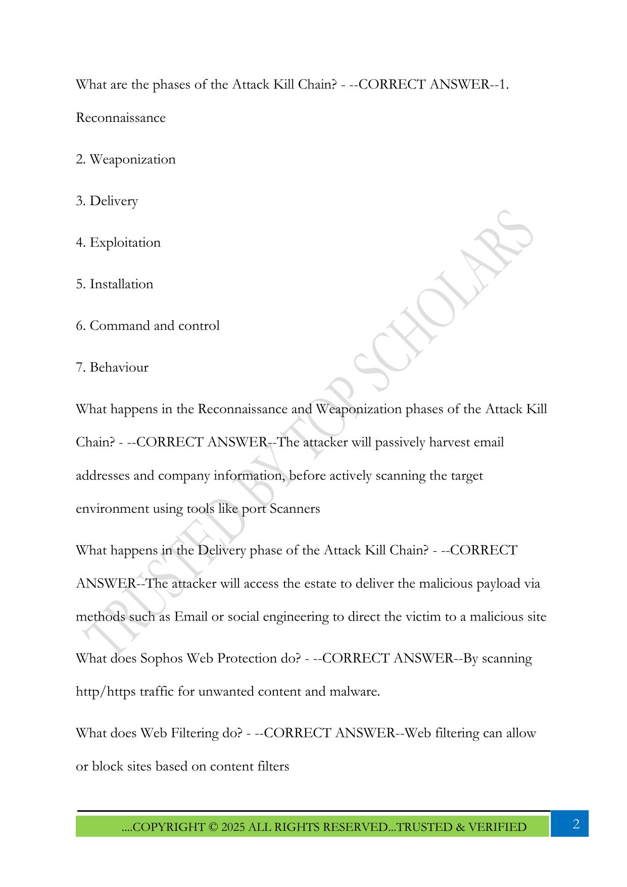 Sophos Engineer ET80 - Sophos Firewall Overview Exam 2025 Questions and Answers