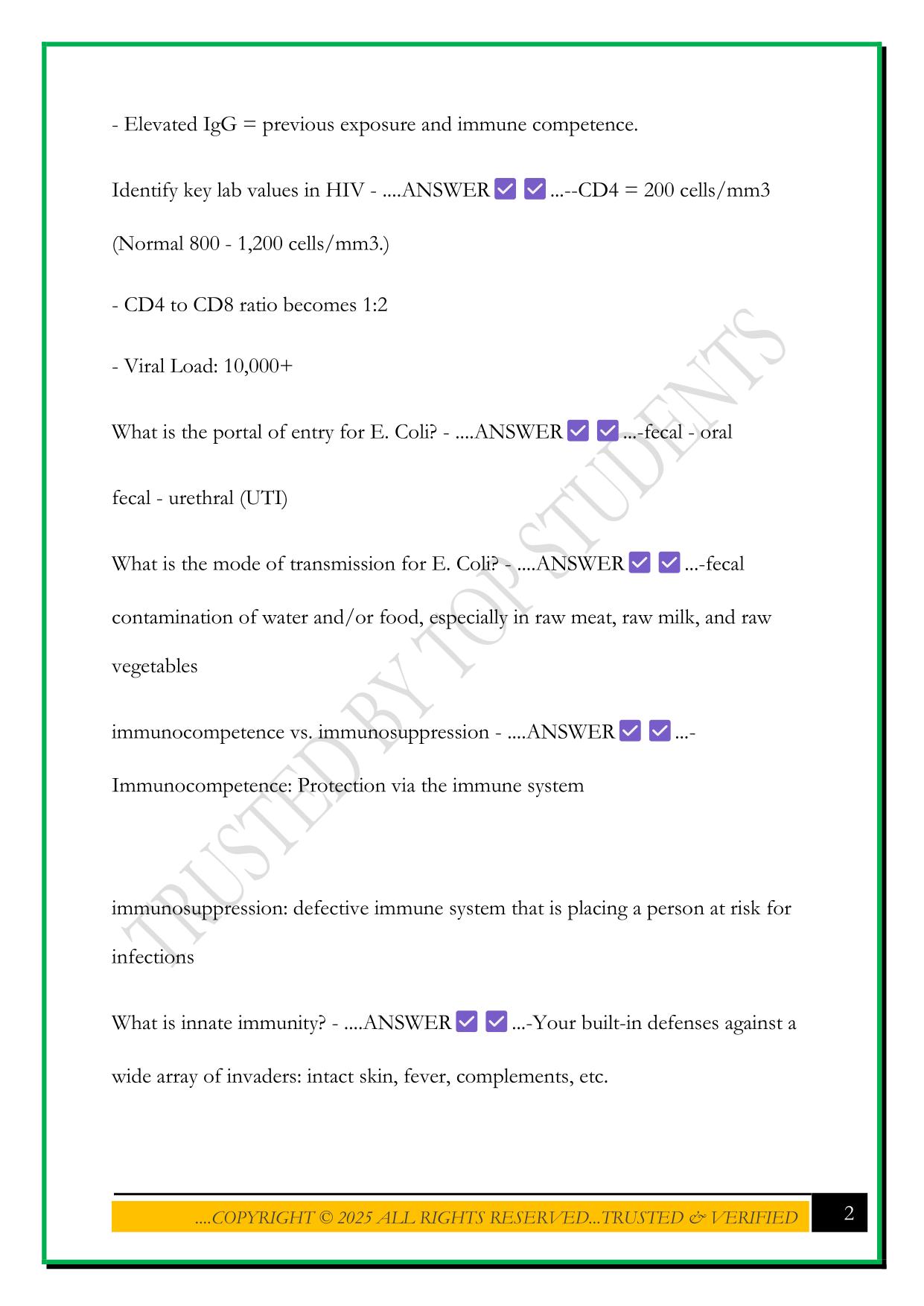 NUR376 EXAM #1 2025 QUESTIONS AND ANSWERS