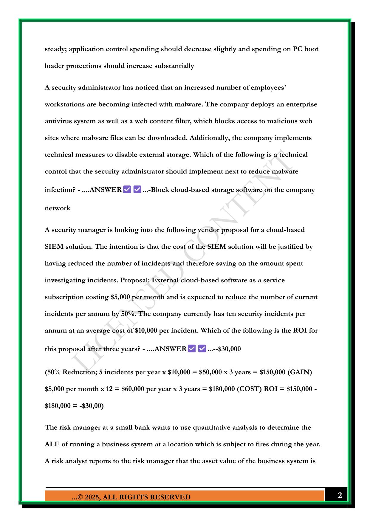 CASP CAS 003 PRACTICE QUESTIONS WITH CORRECT ANSWERS