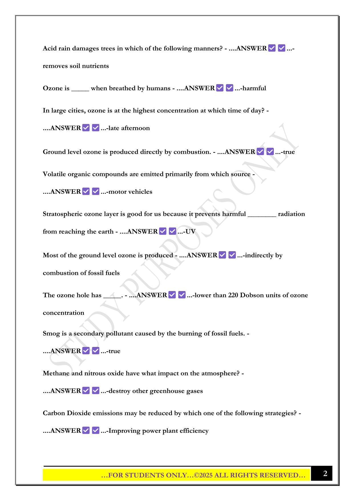 EGEE EXAM 2 2025 QUESTIONS AND ANSWERS