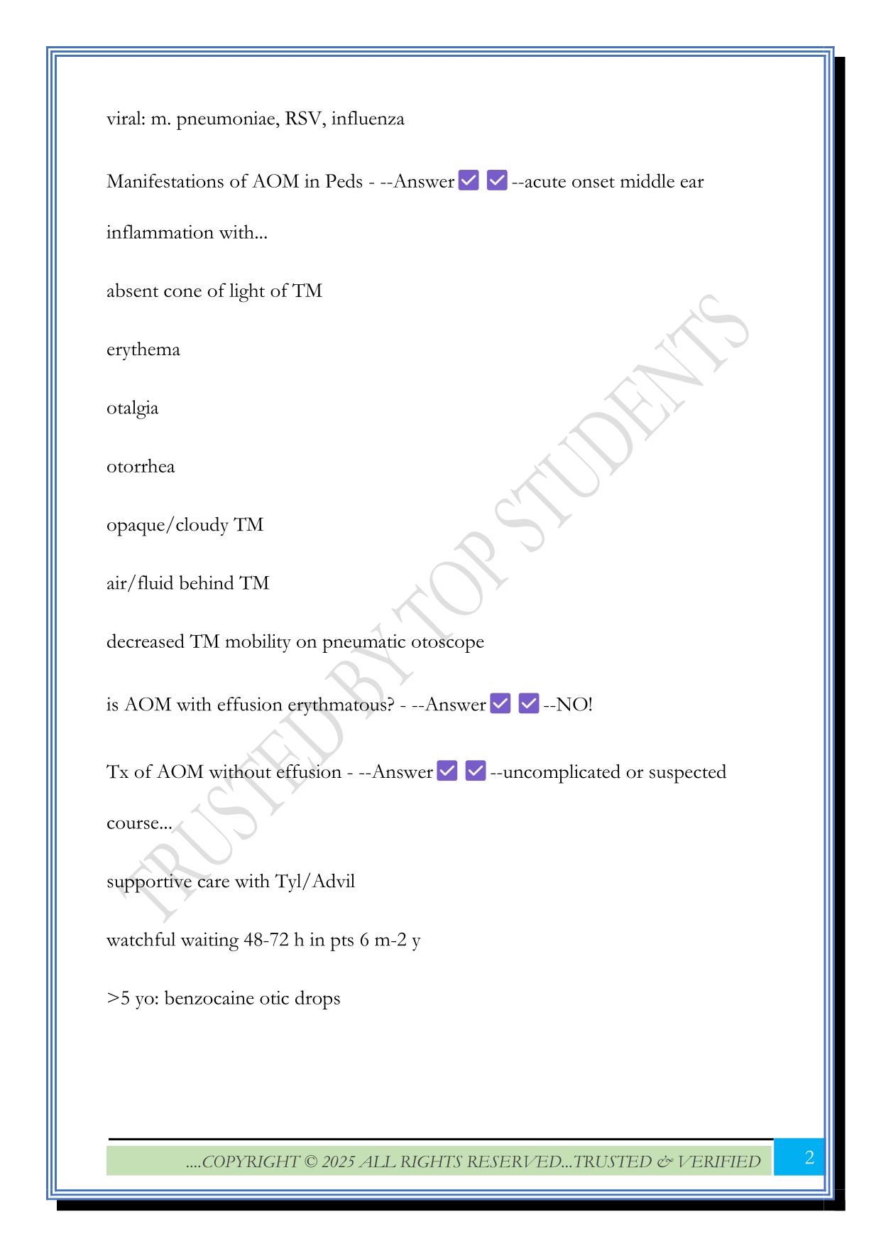 NR 602 Final Chamberlain Exam 2025 Questions and Answers