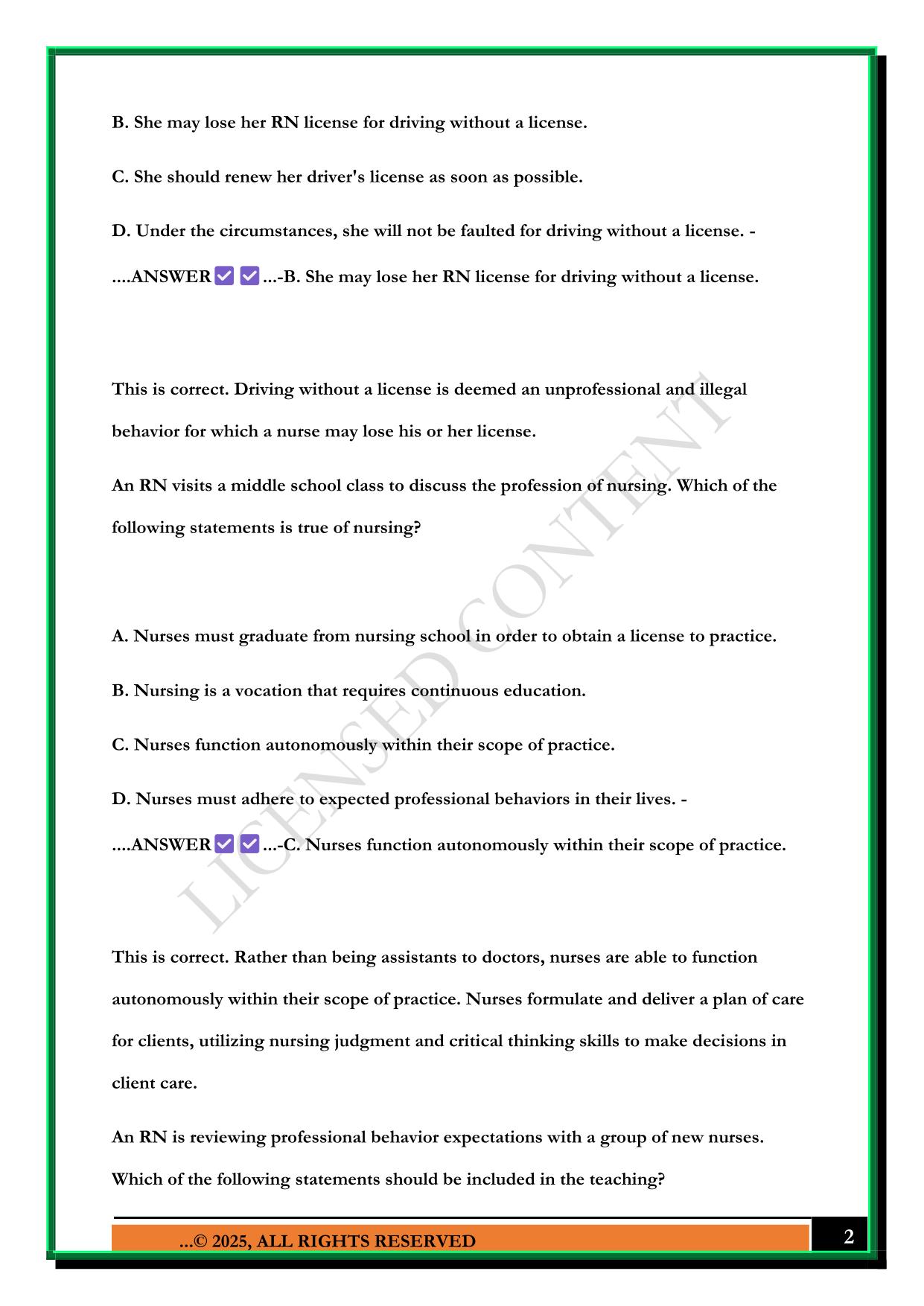 LEADERSHIP & MANAGEMENT FINAL EXAM 2025 QUESTIONS AND ANSWERS