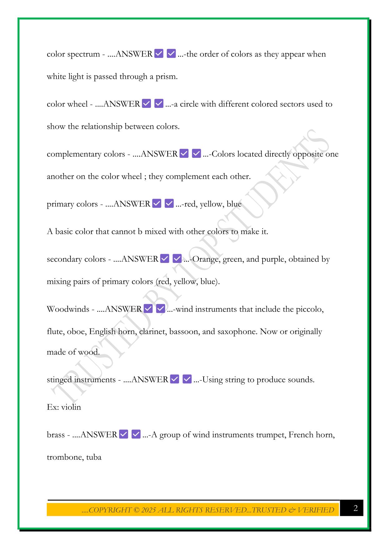 EC-6 FINE ARTS EXAM 2025 QUESTIONS AND ANSWERS