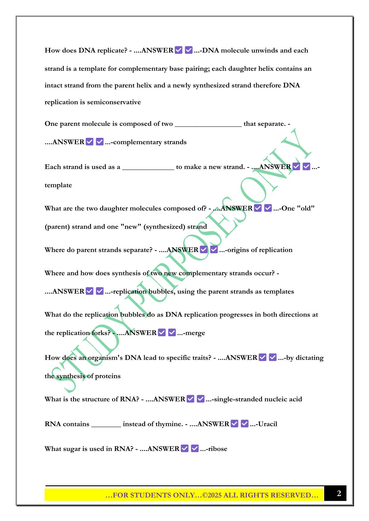 BSC 108 Exam 3 - University of Alabama 2025 Questions and Answers