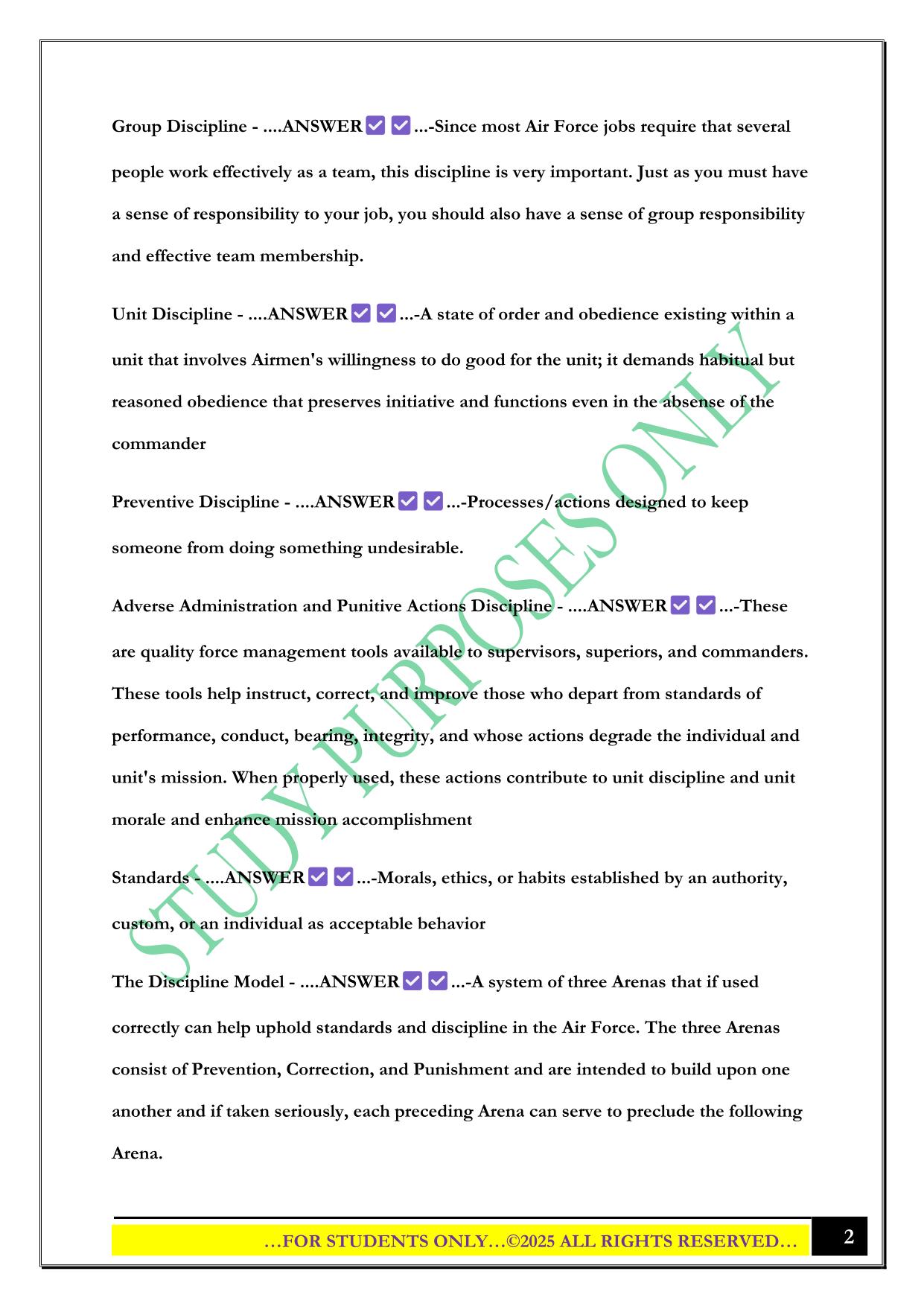 NCOA DL Operational Airman Exam 2025 Questions and Answers