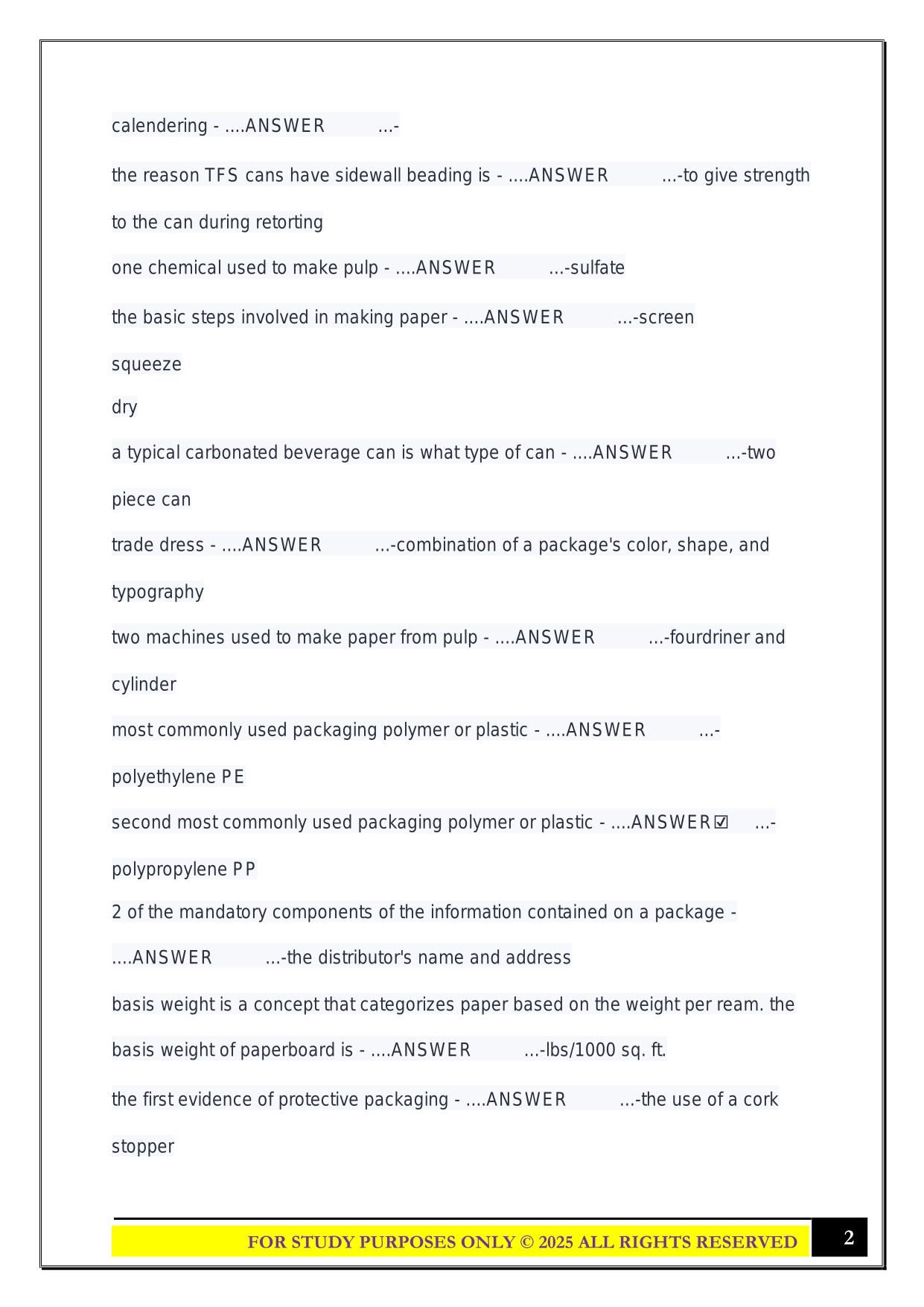 PKSC 1020 final Exam 2025 Questions and Answers