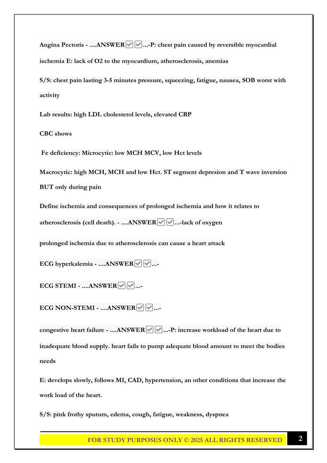 GCU BIO 322 final Exam 2025 Questions and Answers