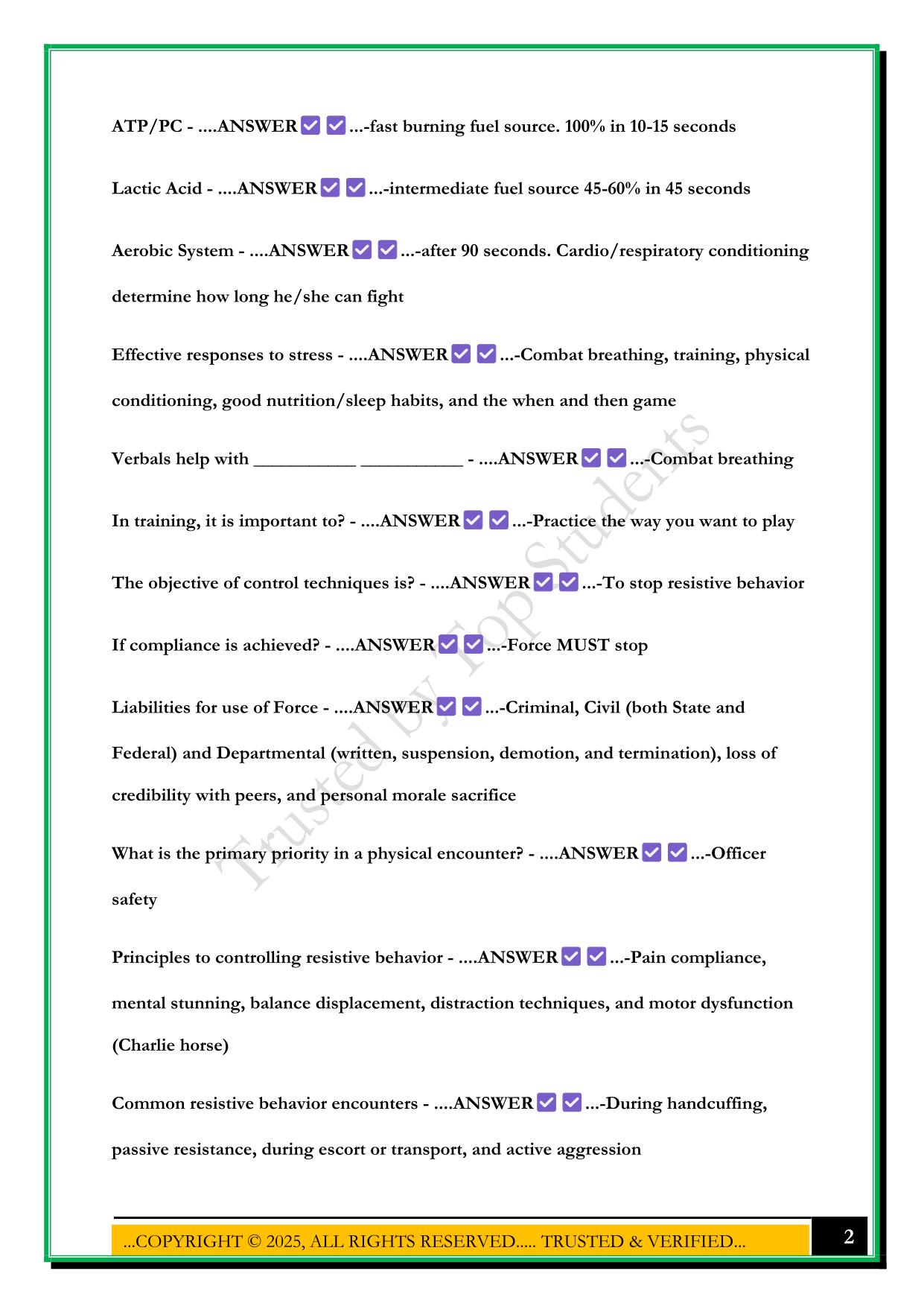 PPCT EXAM 2025 QUESTIONS AND ANSWERS