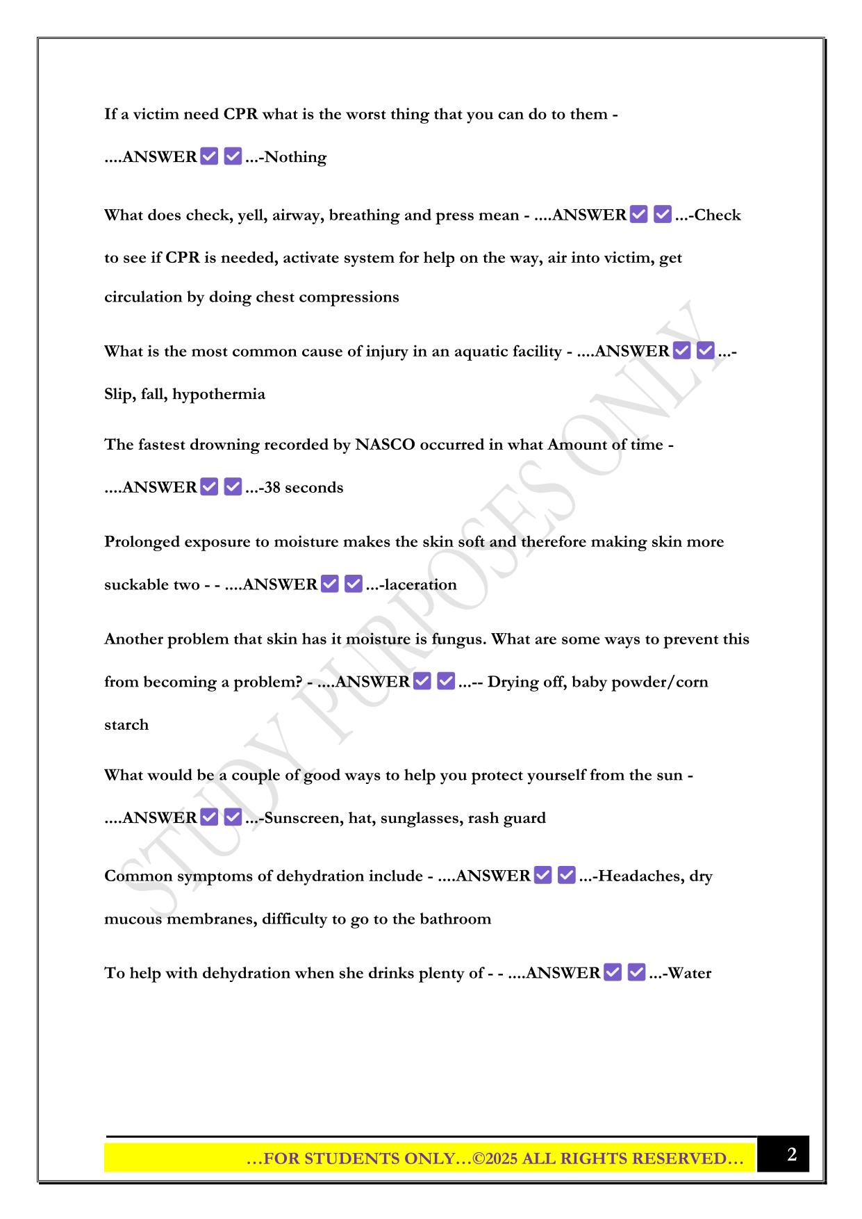 NASCO Exam 2025 Questions and Answers