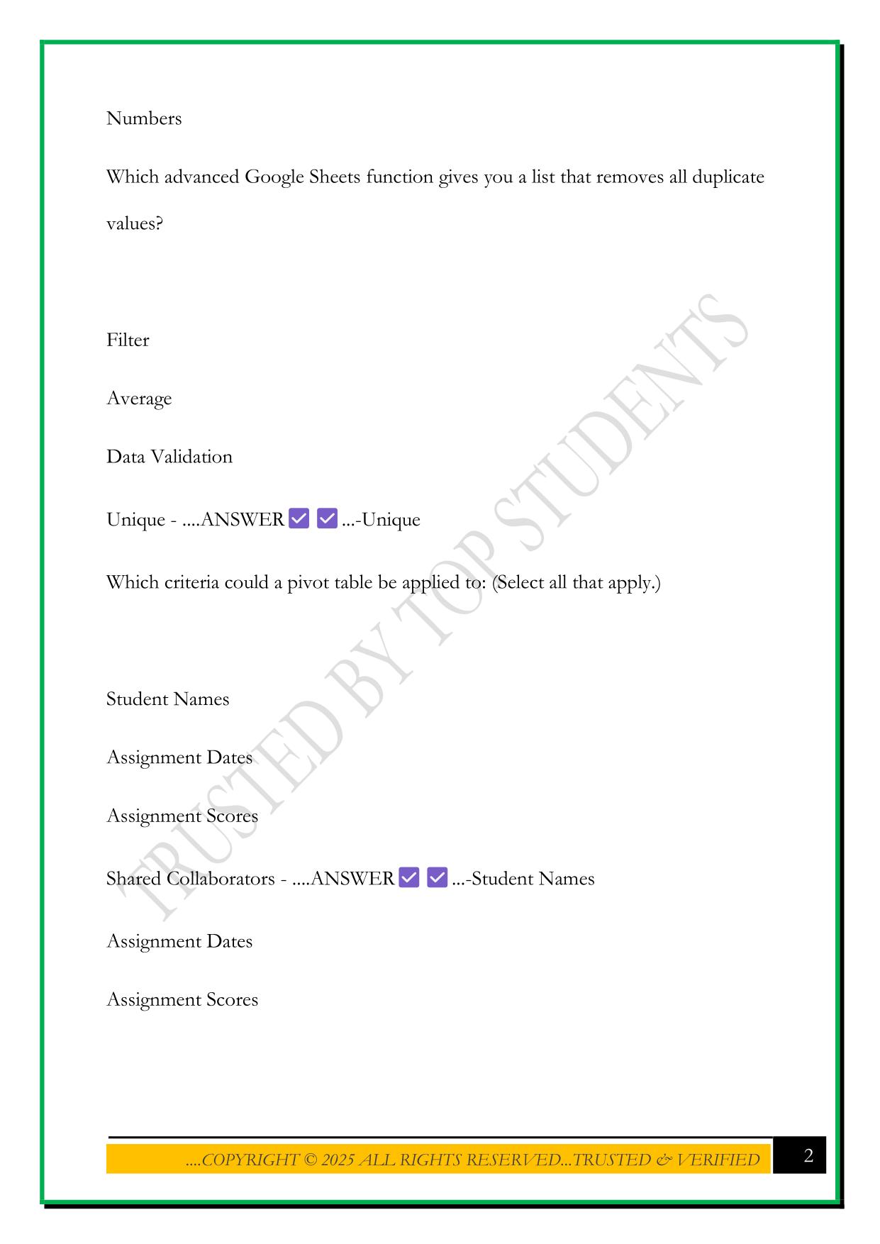 GOOGLE CERTIFICATION - LEVEL 2 (UNITS 4-7) EXAM 2025 QUESTIONS AND ANSWERS