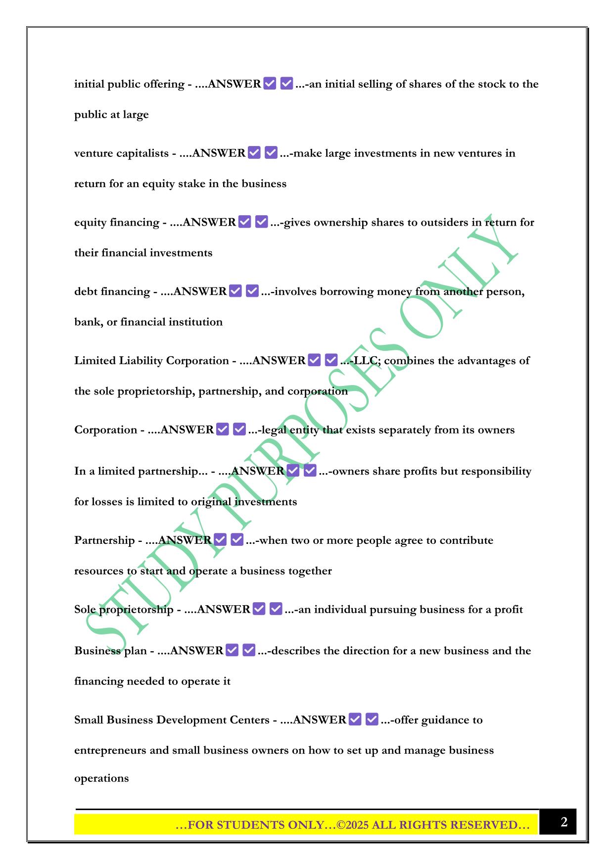 BMGT Final Exam 2025 Questions and Answers