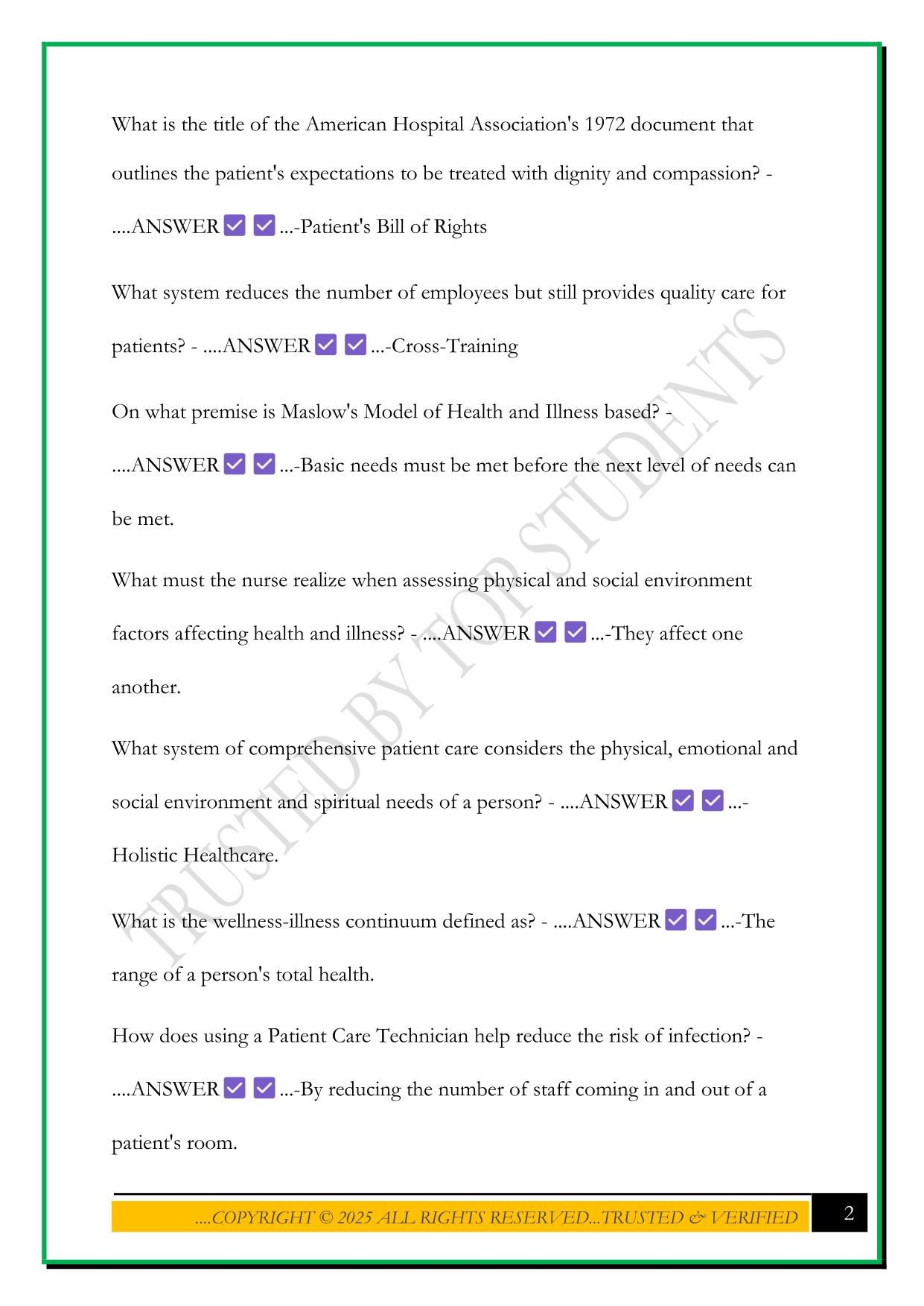 PCT CHAPTERS 1-13 EXAM 2025 QUESTIONS AND ANSWERS