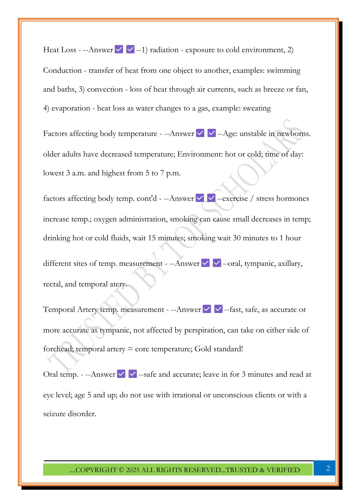 NR 3325 Fundamentals of Nursing Practice - Unit 2 Exam 2025 Questions and Answer
