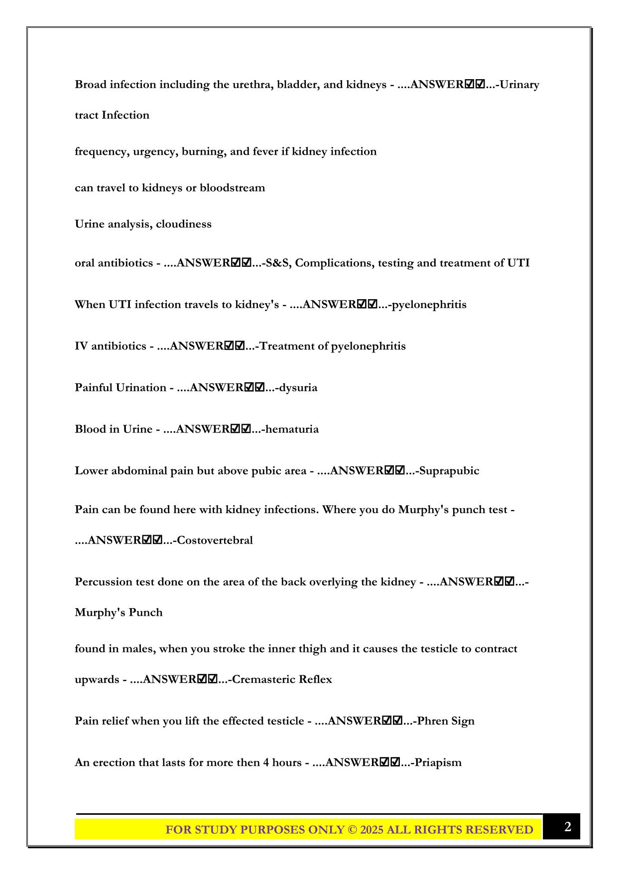 GCU BIO-322 Final exam 2025 Questions and Answers