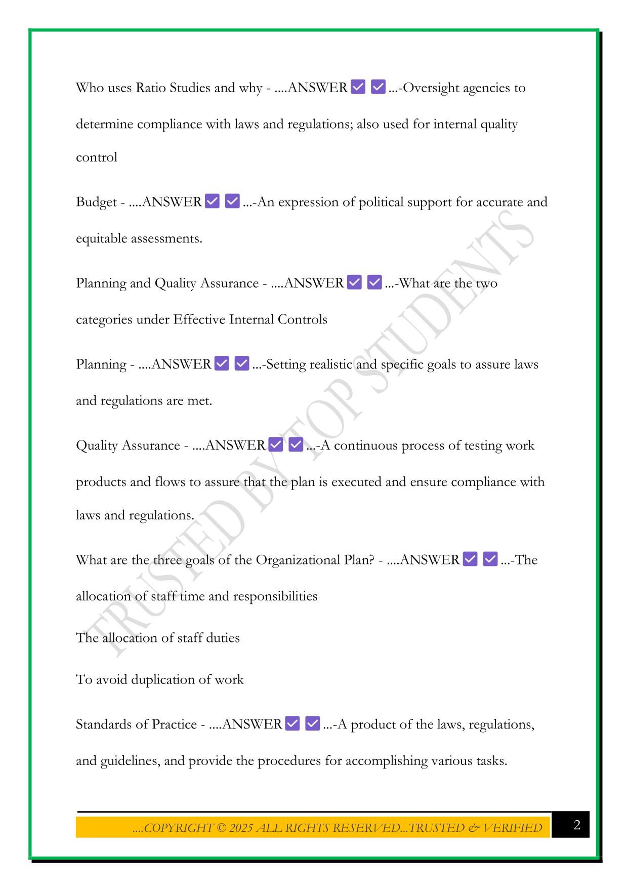 IAAO 400 EXAM 2025 QUESTIONS AND ANSWERS