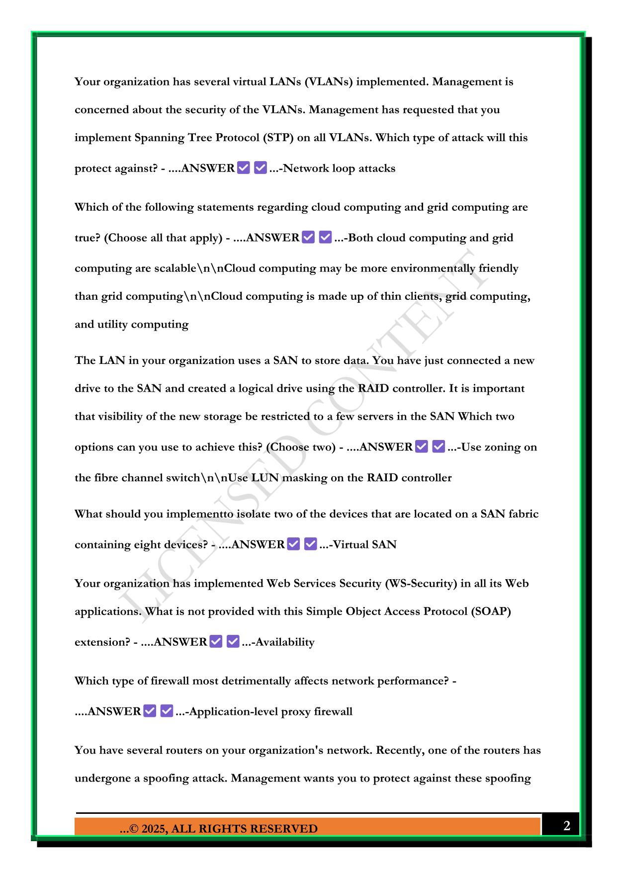 CASP EXAM B 2025 QUESTIONS AND ANSWERS