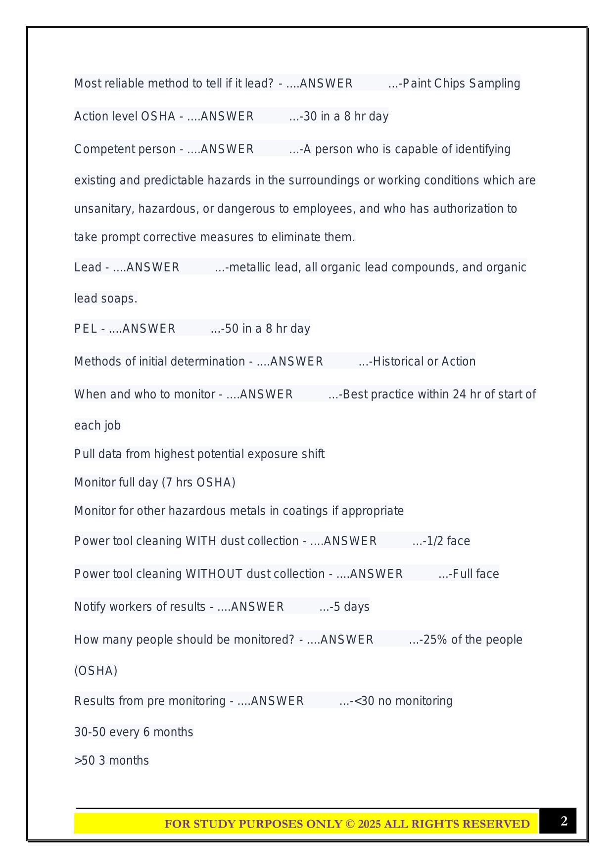 AMPP C3 Exam 2025 Questions and Answers