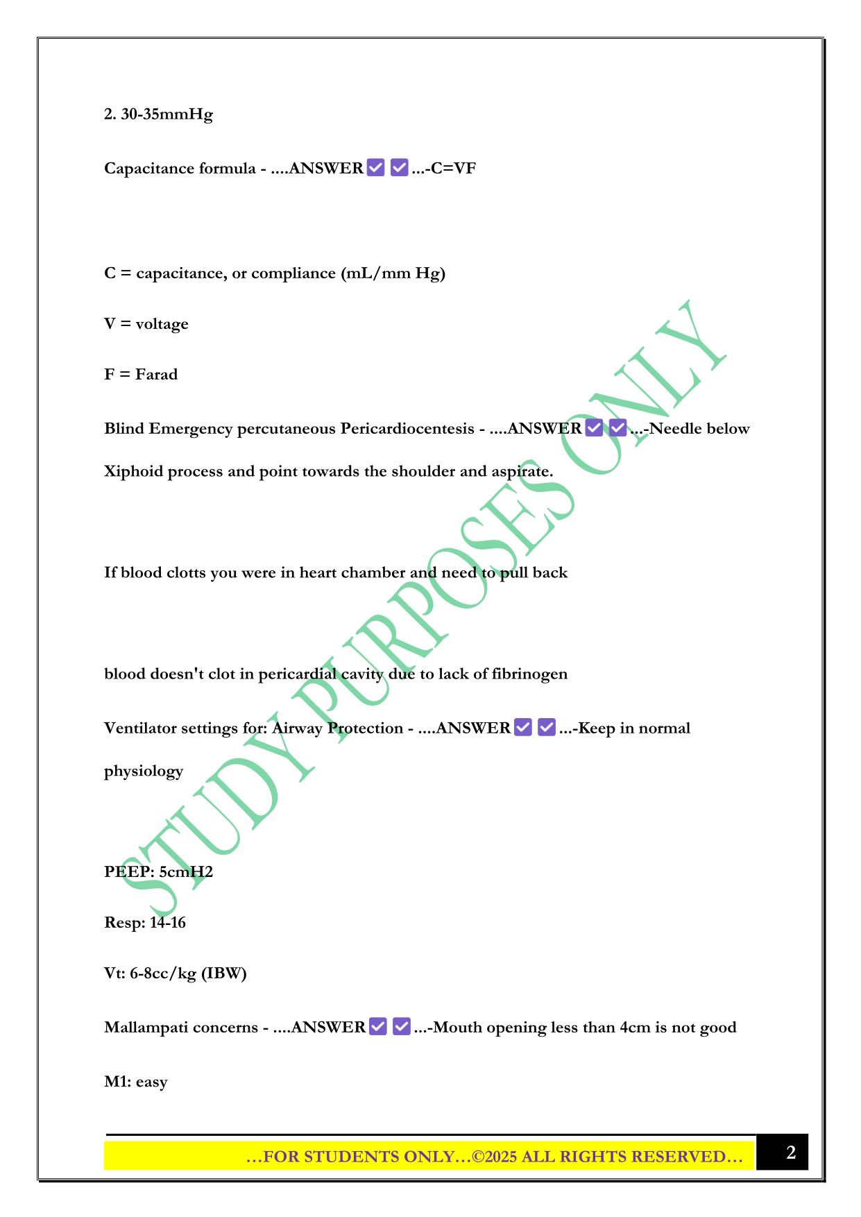 Flight Paramedic Exam 2025 Questions and Answers