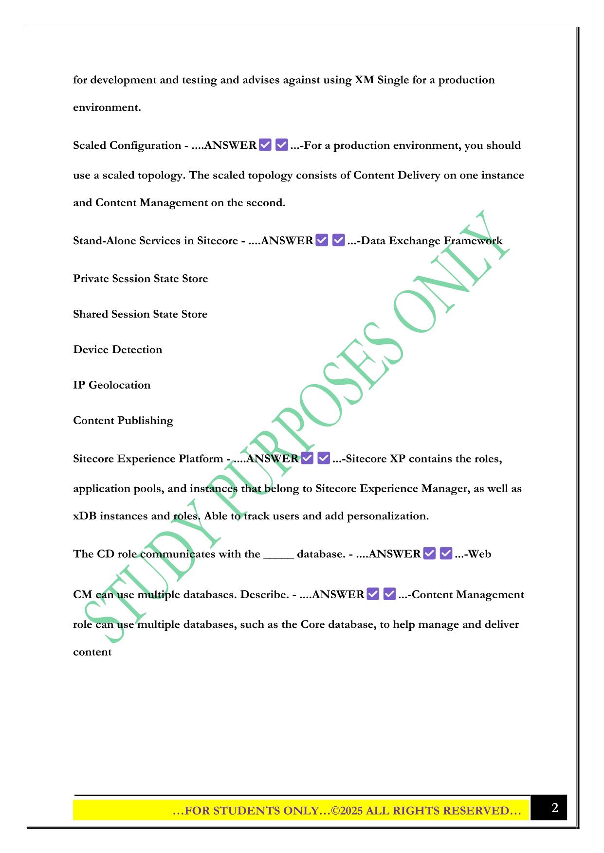 Sitecore 10 System Administrator Exam 2025 Questions and Answers