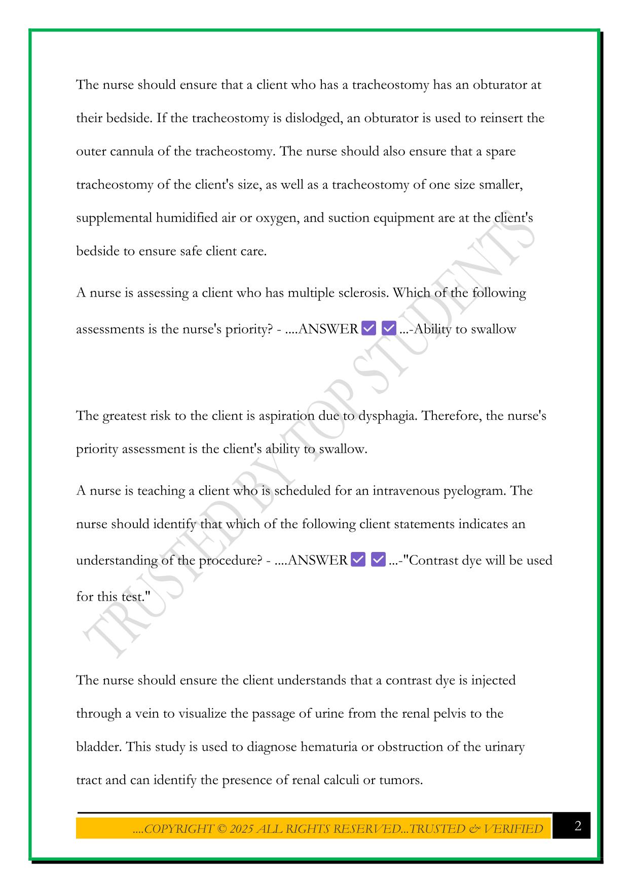 ATI CAPSTONE FUNDAMENTALS POST-STUDY QUIZ 2025 QUESTIONS AND ANSWERS