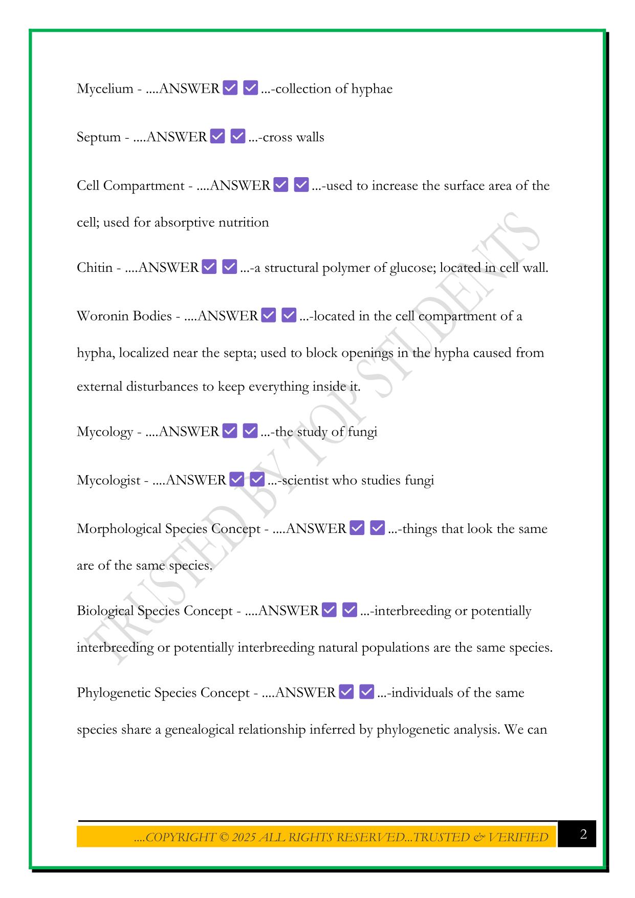 BESC 204 FINAL EXAM 2025 QUESTIONS AND ANSWERS