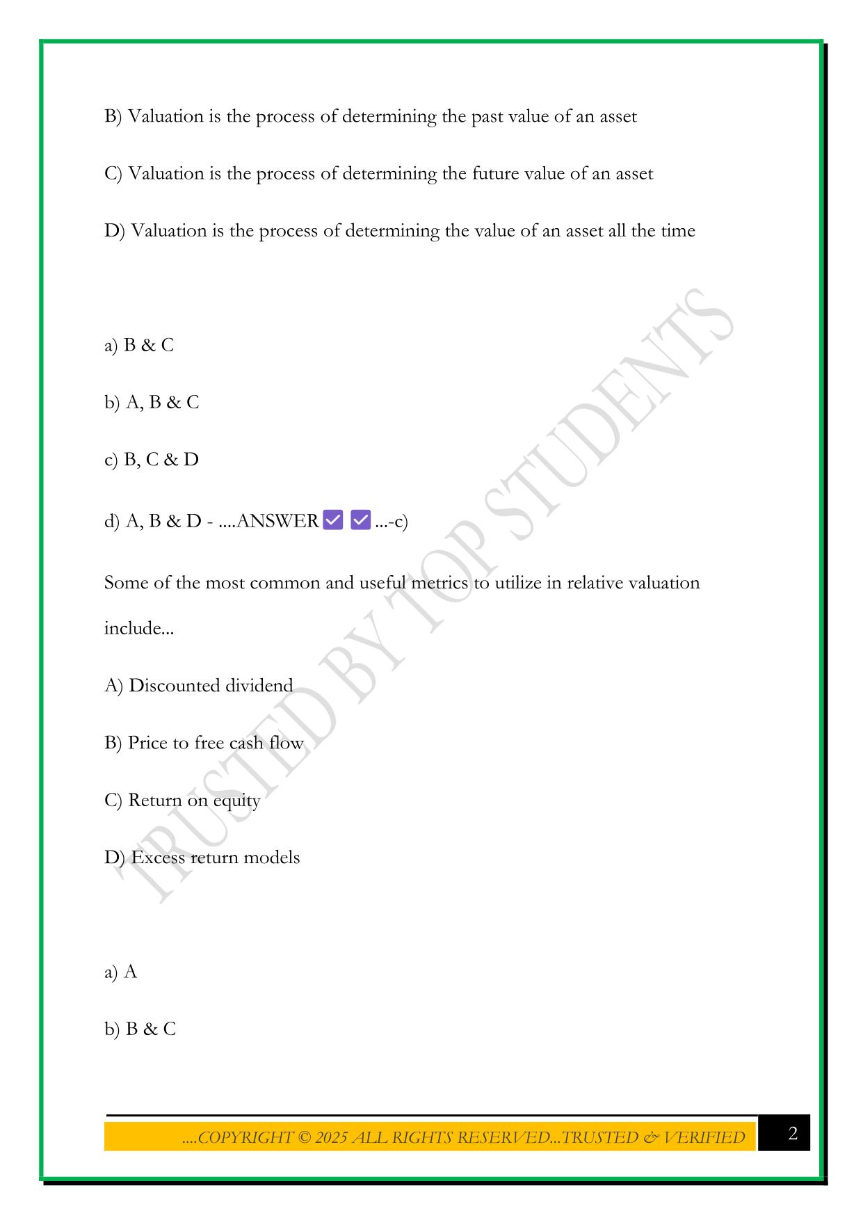 CESGA MODULE 7 EXAM 2025 QUESTIONS AND ANSWERS