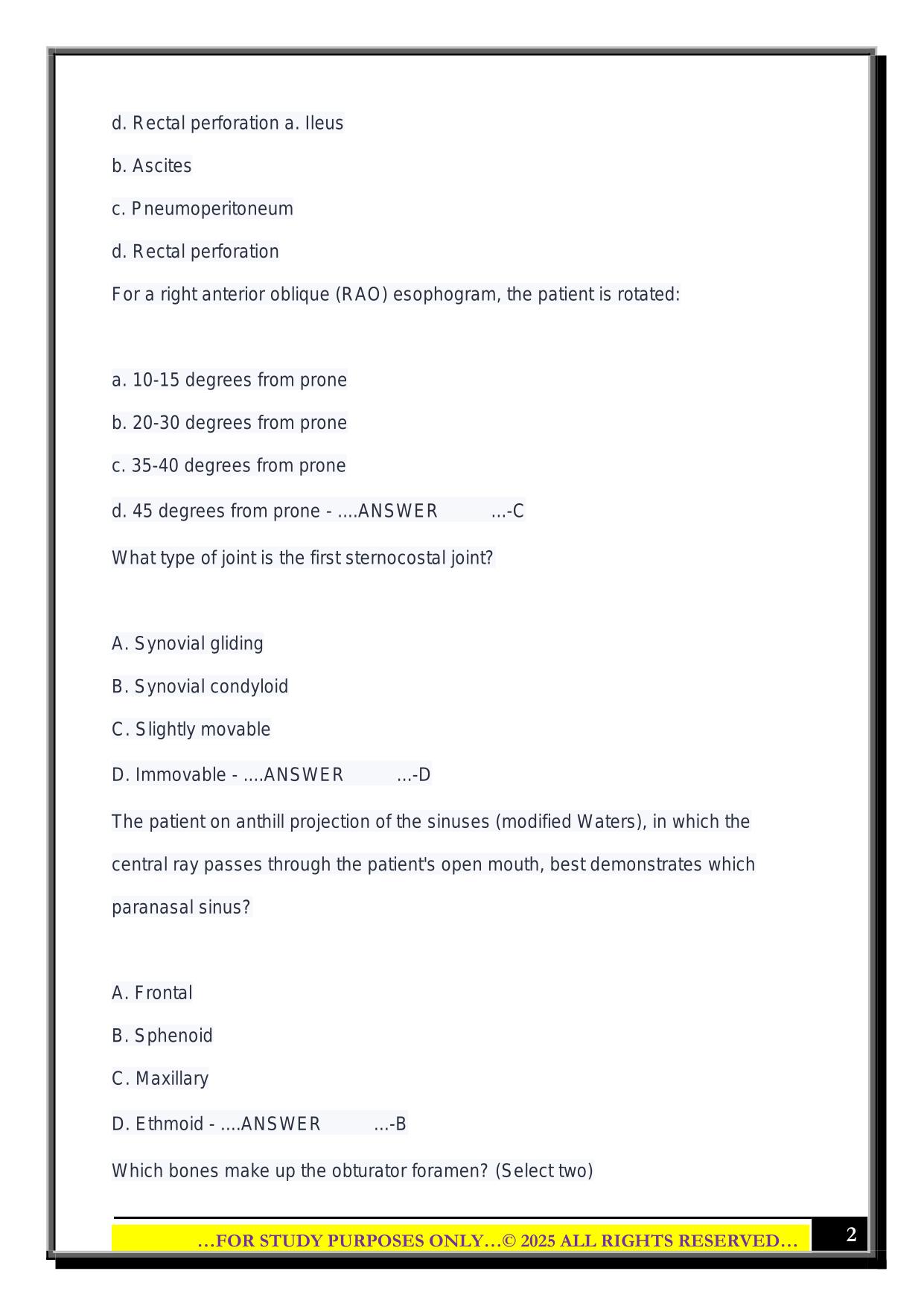 RTBC Procedures Exam 2025 Questions and Answers