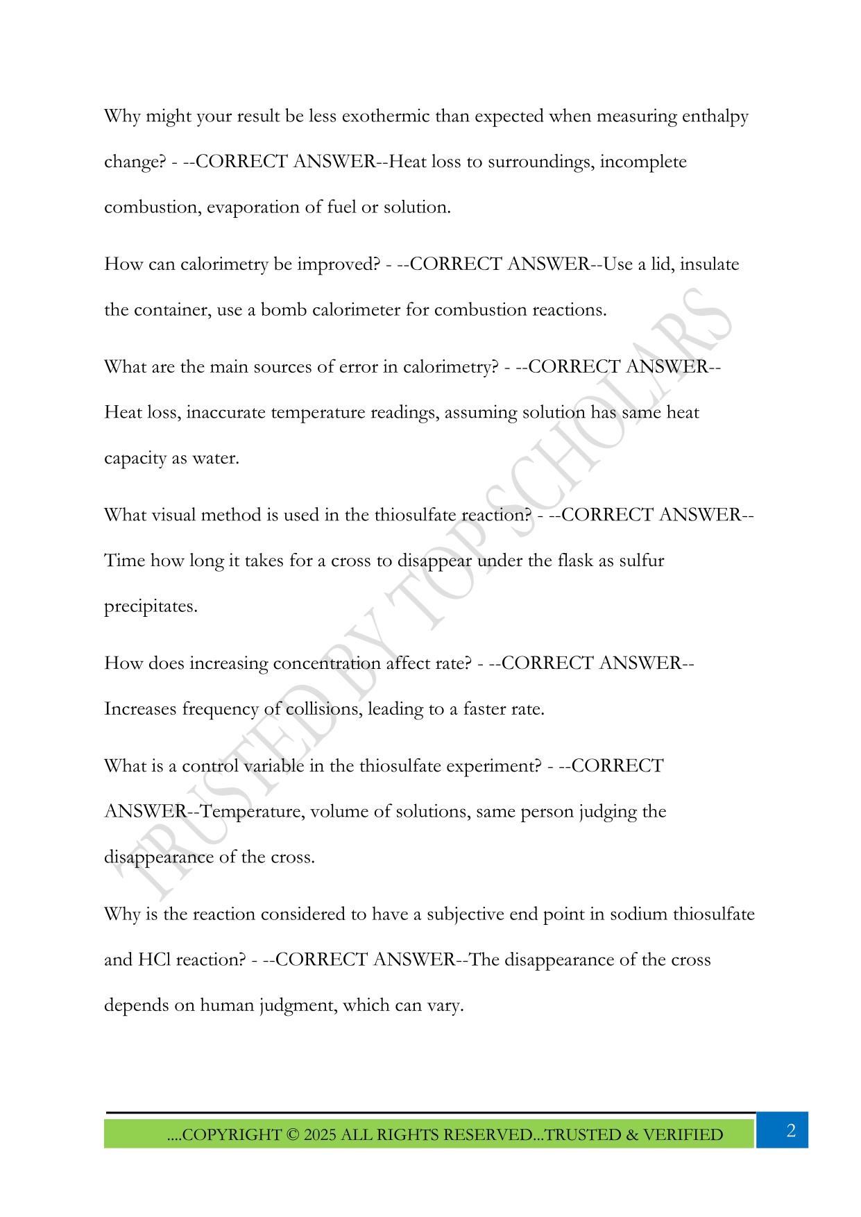 AQA A-Level Chemistry Paper 3 Exam 2025 Questions and Answers