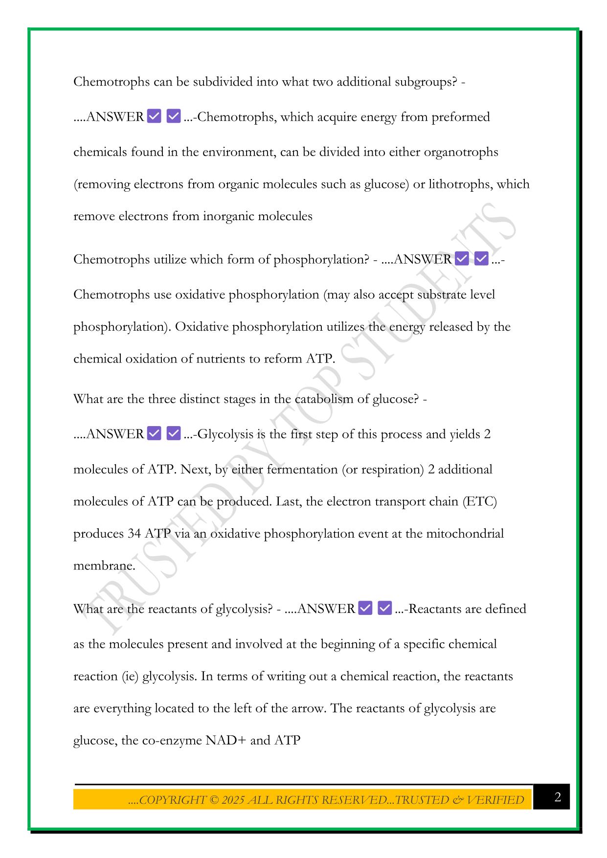 BIOD 171 EXAM 2 2025 QUESTIONS AND ANSWERS