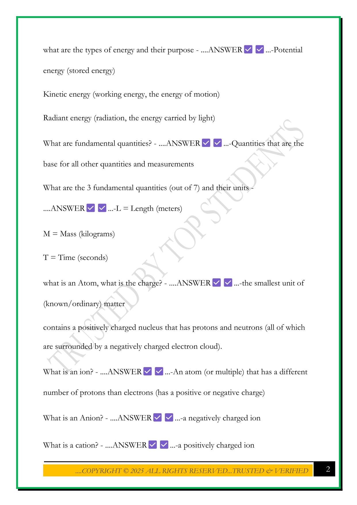 SC/NATS 1870 MIDTERM STUDY GUIDE 2025 QUESTIONS AND ANSWERS