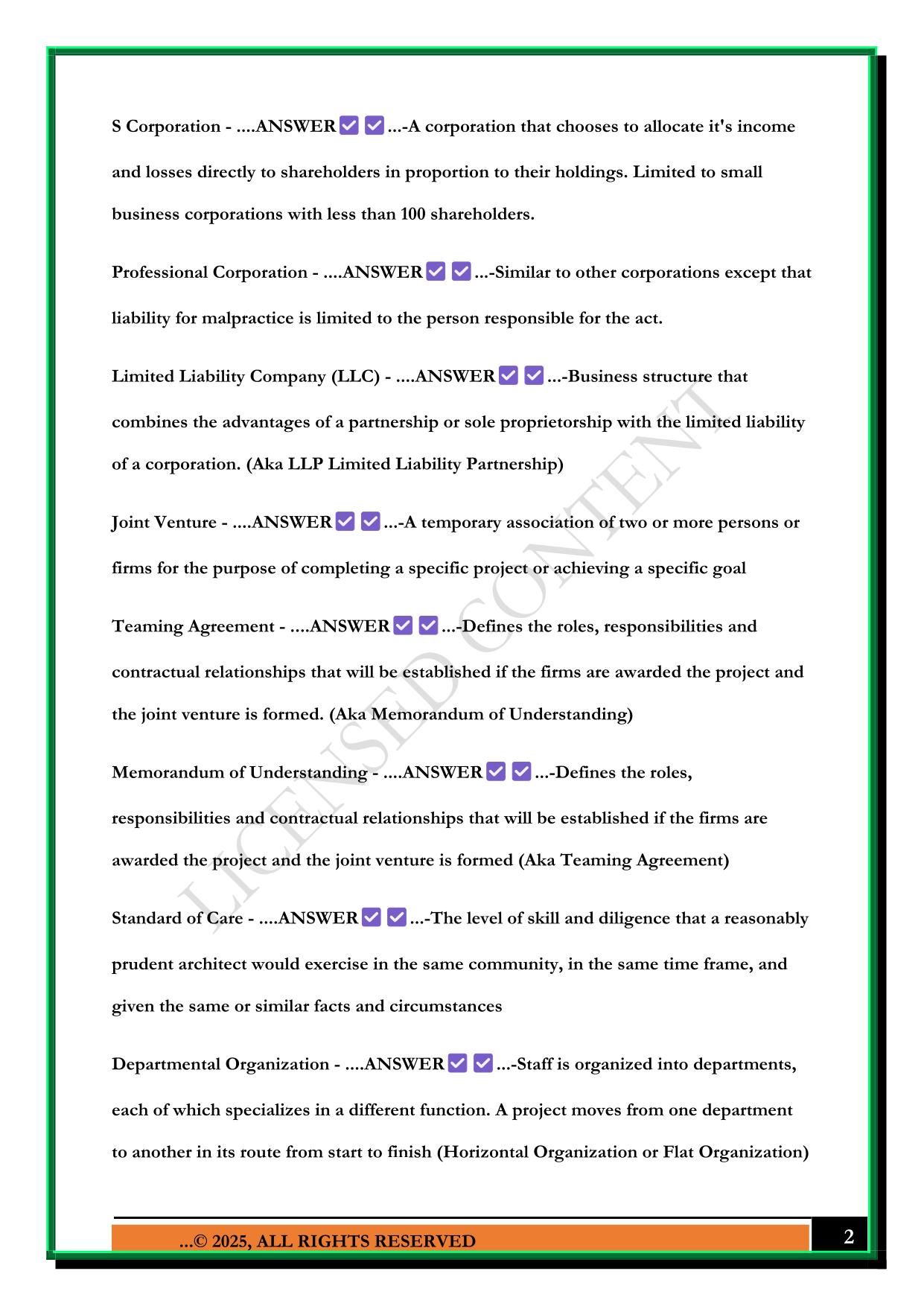 ARE 5.0 PRACTICE MANAGEMENT EXAM 2025 QUESTIONS AND ANSWERS