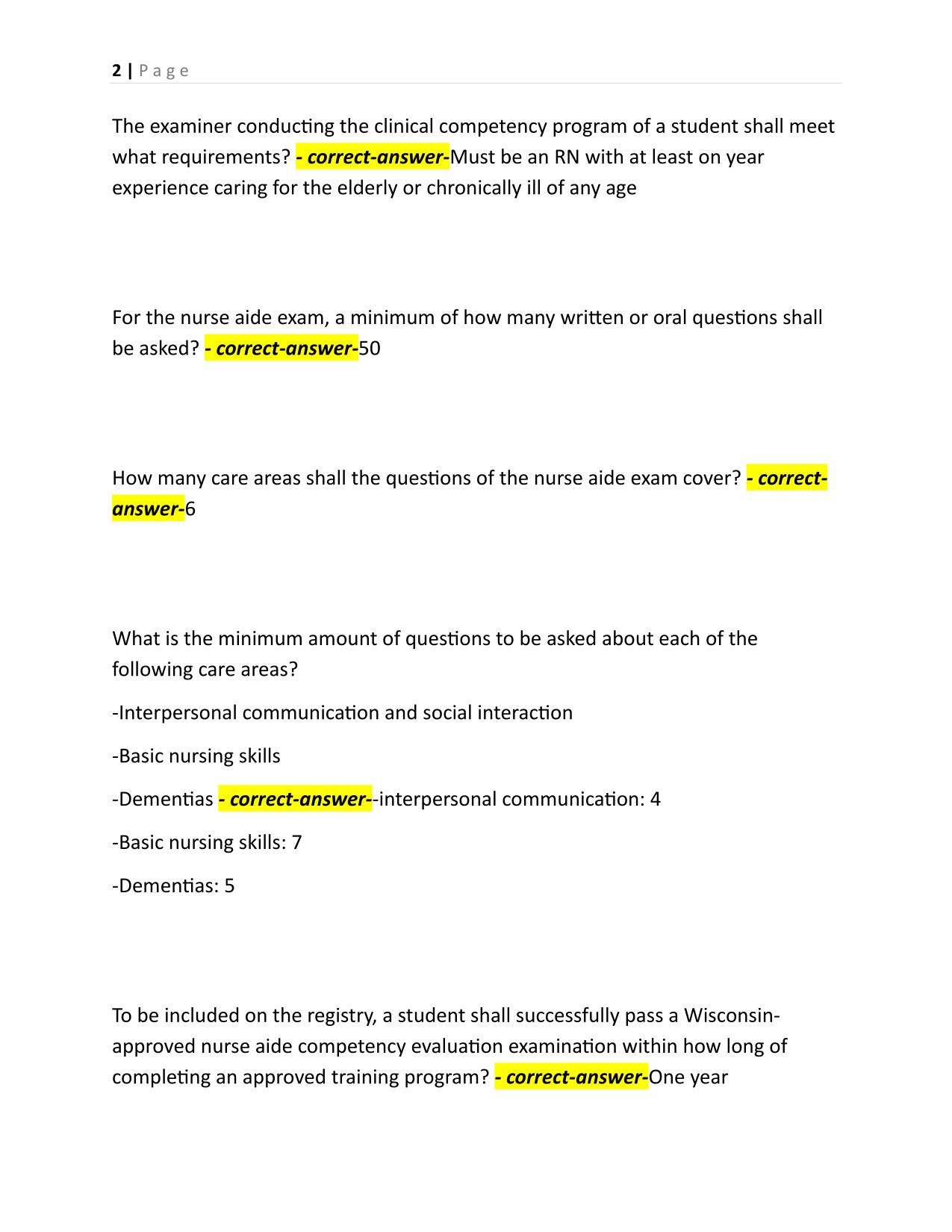 WISCONSIN NHA EXAM 2025 | ACTUAL EXAM QUESTIONS WITH CORRECT ANSWERS