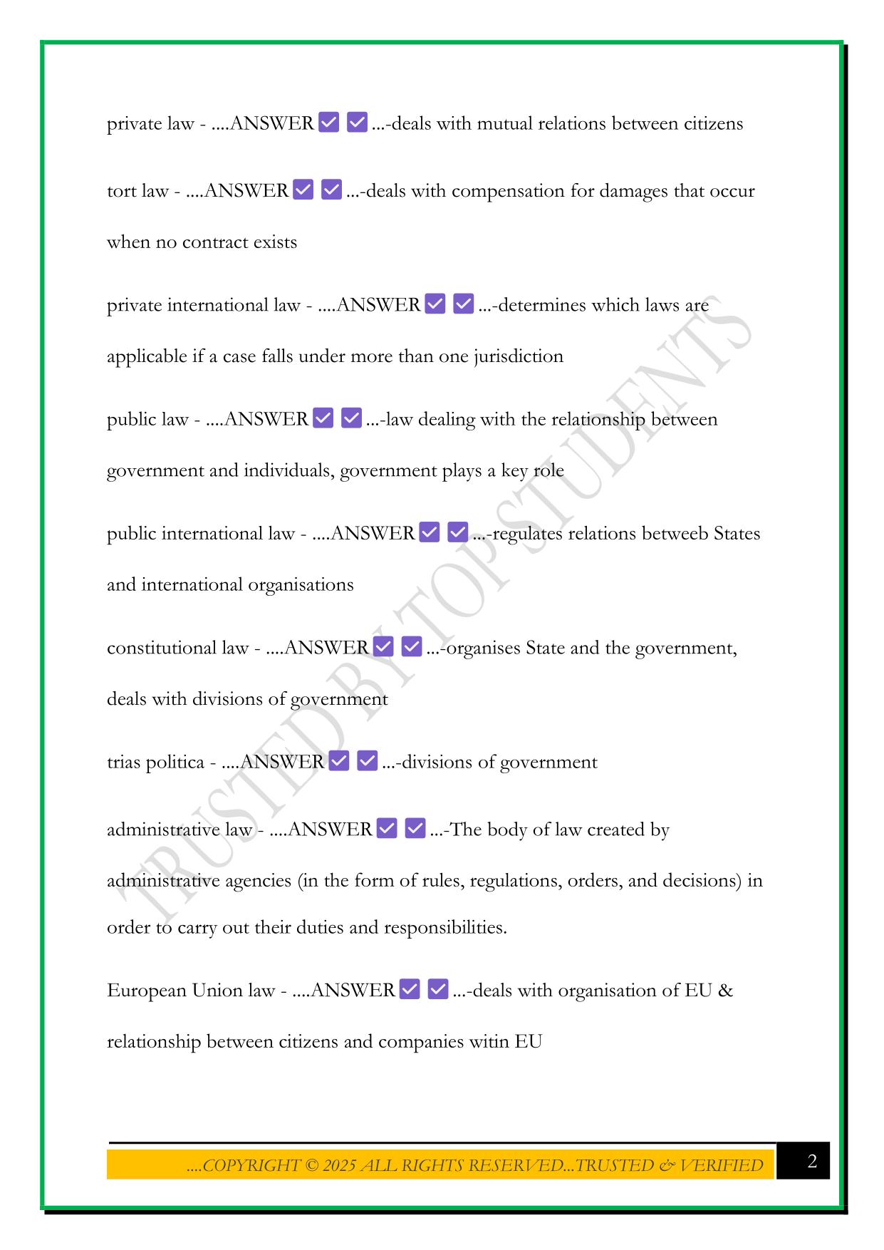 CONTRACT LAW EXAM 2025 QUESTIONS AND ANSWERS