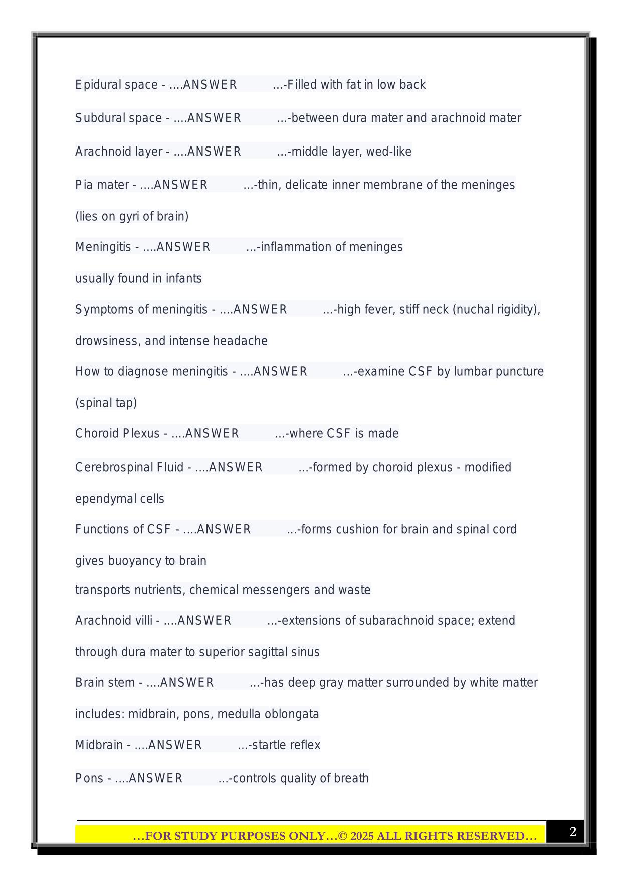 GCU BIO 201 Exam 4 2025 Questions and Answers