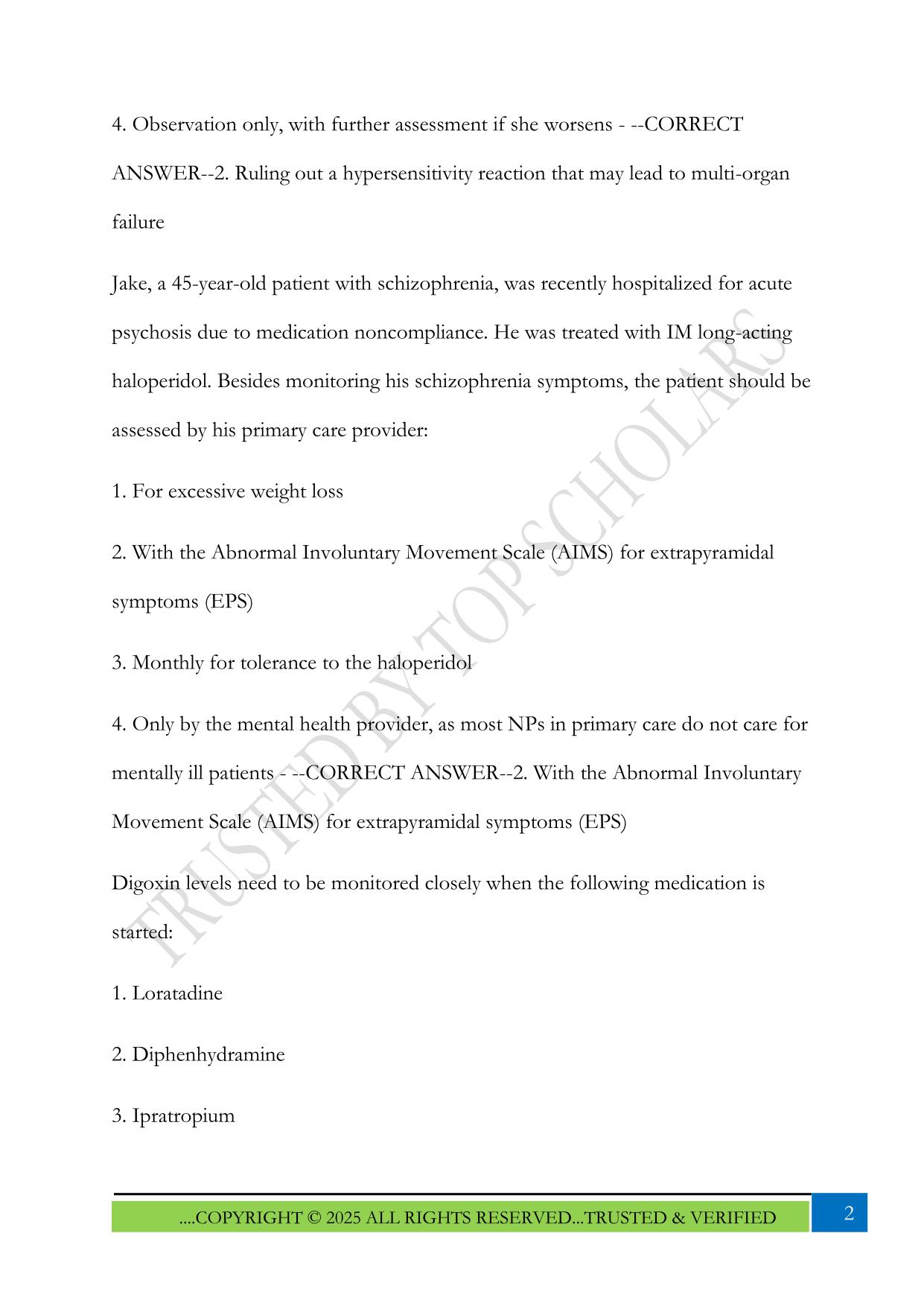 NUR 635 FINAL Exam 2025 Questions and Answers