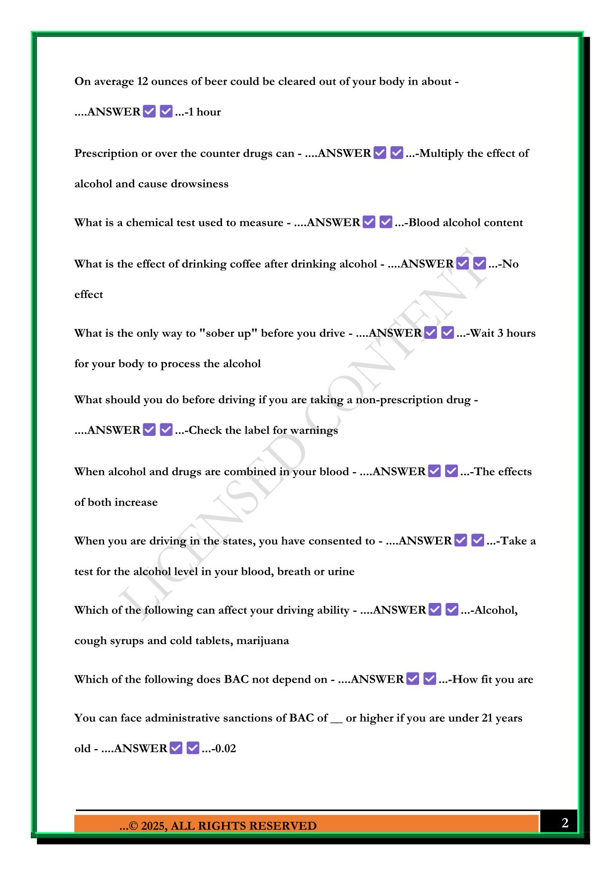 OHIO TEMP PRACTICE TEST 2025 QUESTIONS AND ANSWERS