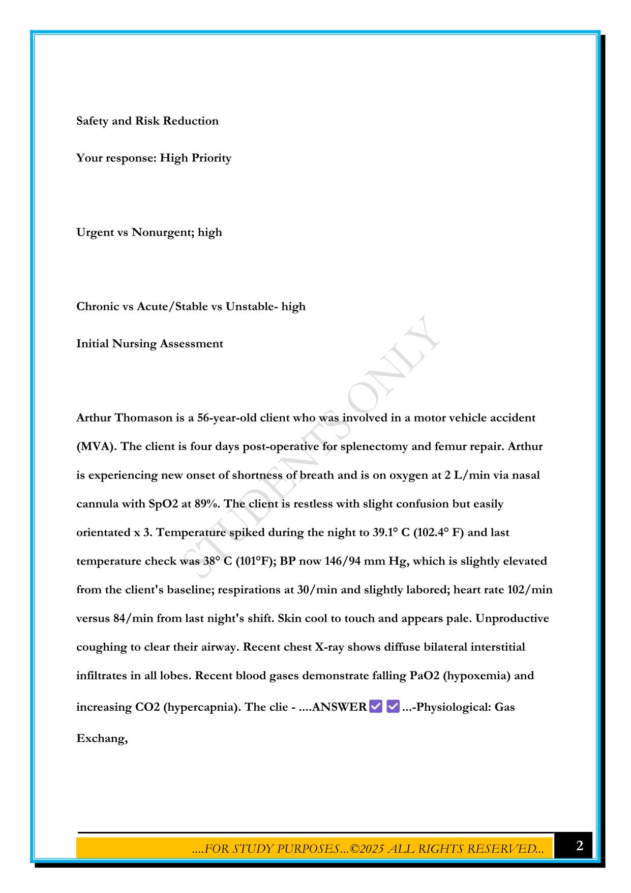 SWIFT RIVER (ARTHUR THOMASON, CHARLIE RAYMOND,DOTTY HAMILTON,HILDEGARD LOWE,WIGHT GOODMAN,RAMONA STUKES) EXAM 2025 QUESTIONS AND ANSWERS
