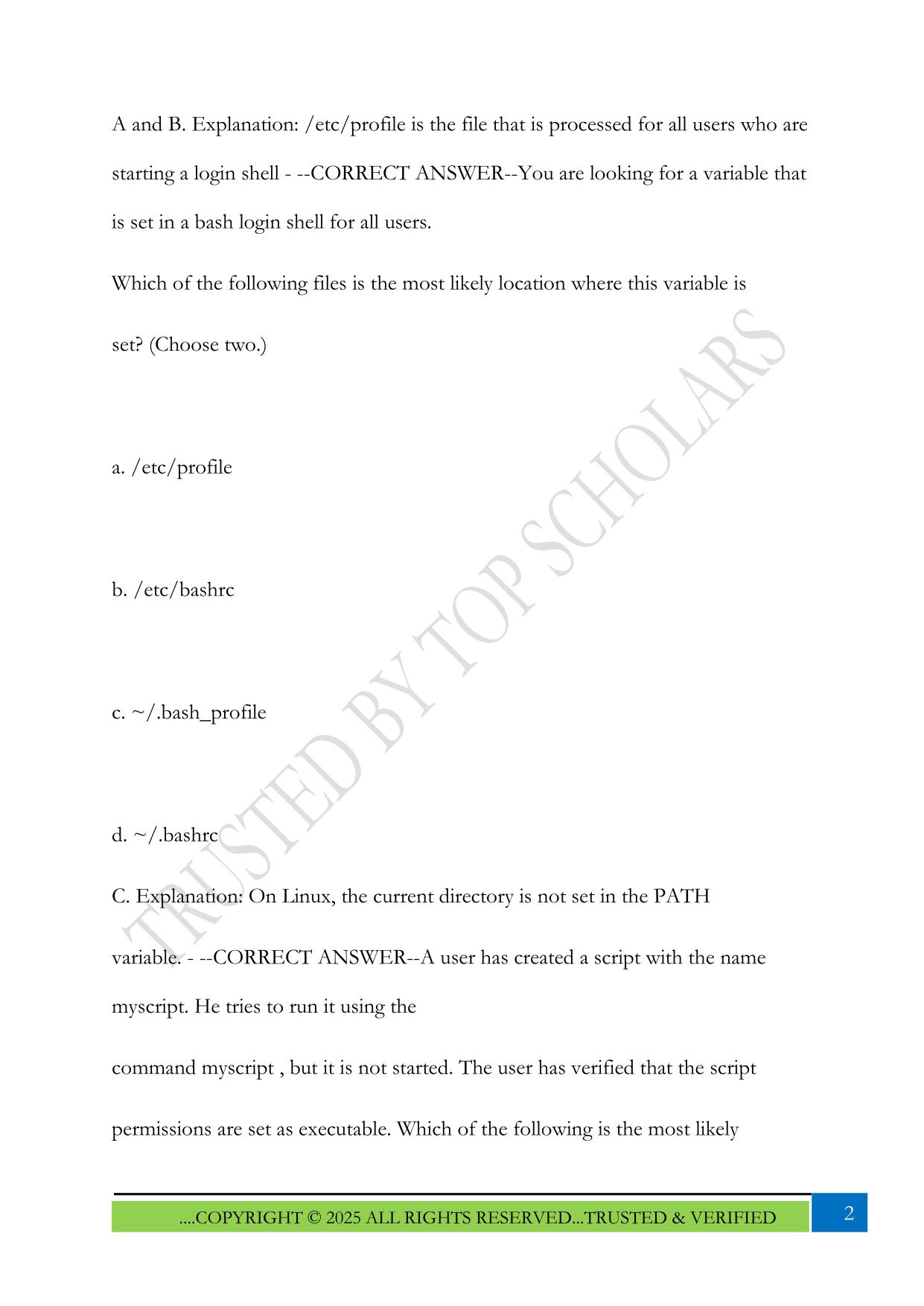 RHCSA 2. Using essential tools Exam 2025 Questions and Answers
