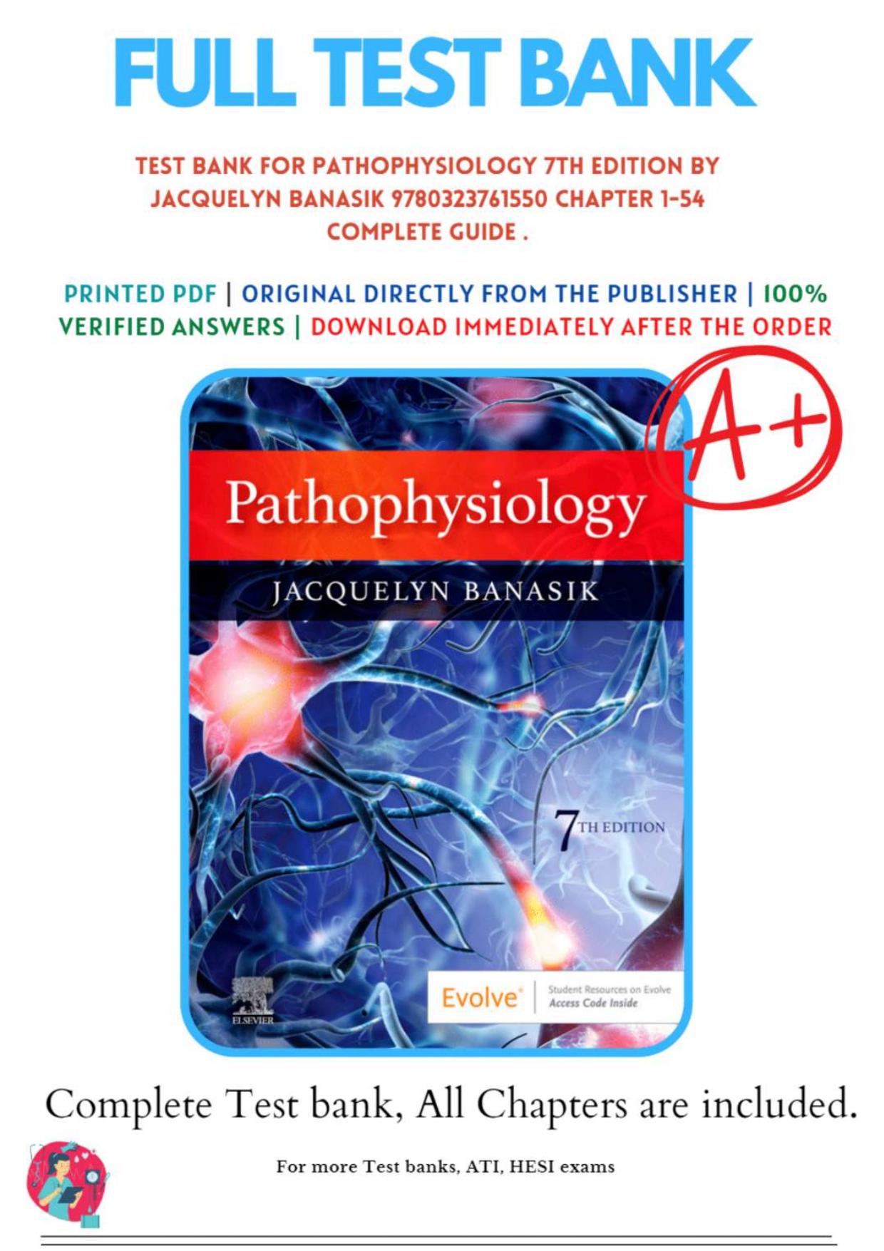Testbank for Pathophysiology Exam MCQ with Correct Answers Chapter 1-54 Complete Guide | 100% Pass 