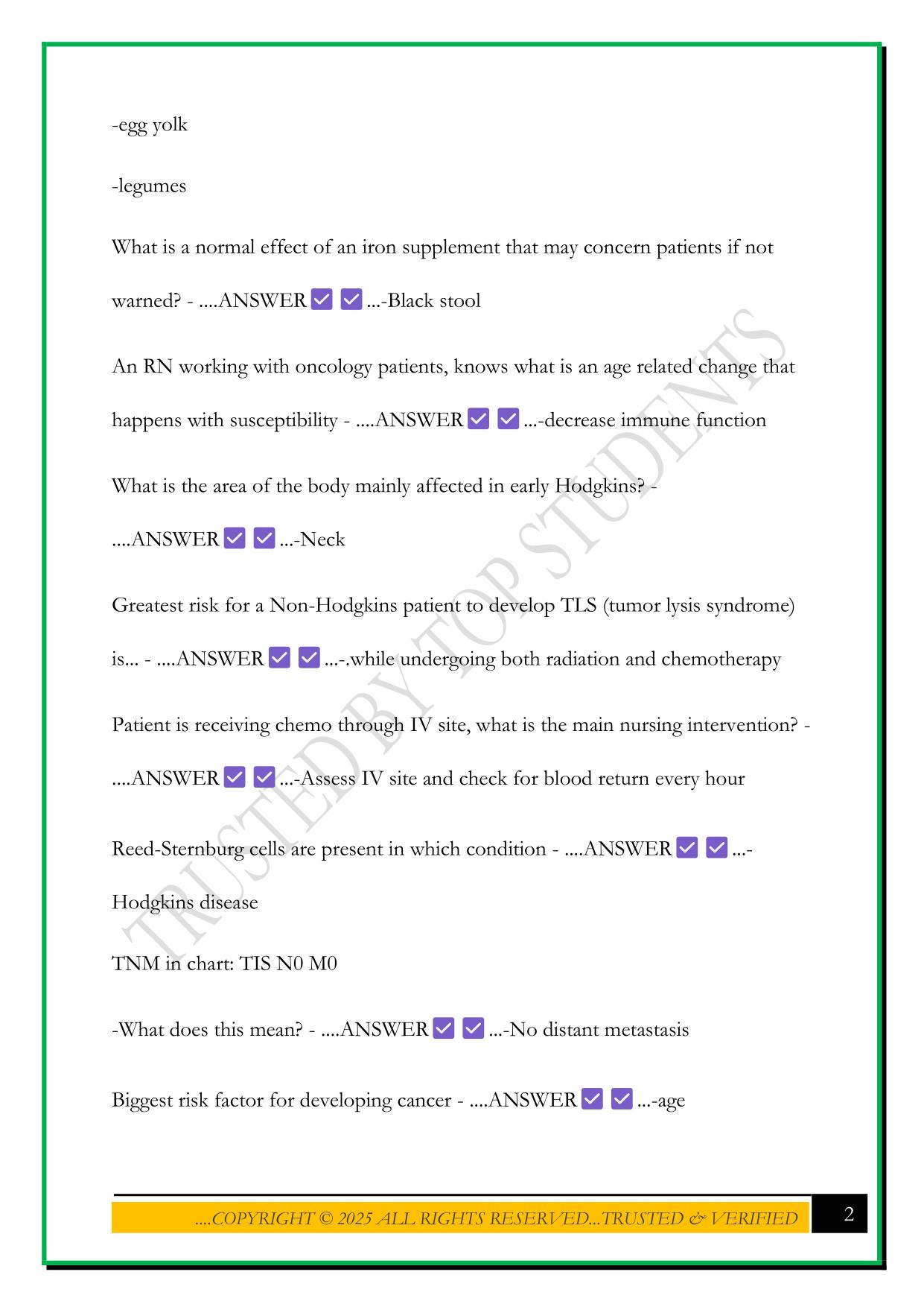 NURS245 - WEEK 12 (UNIT 4) EXAM 2025 QUESTIONS AND ANSWERS