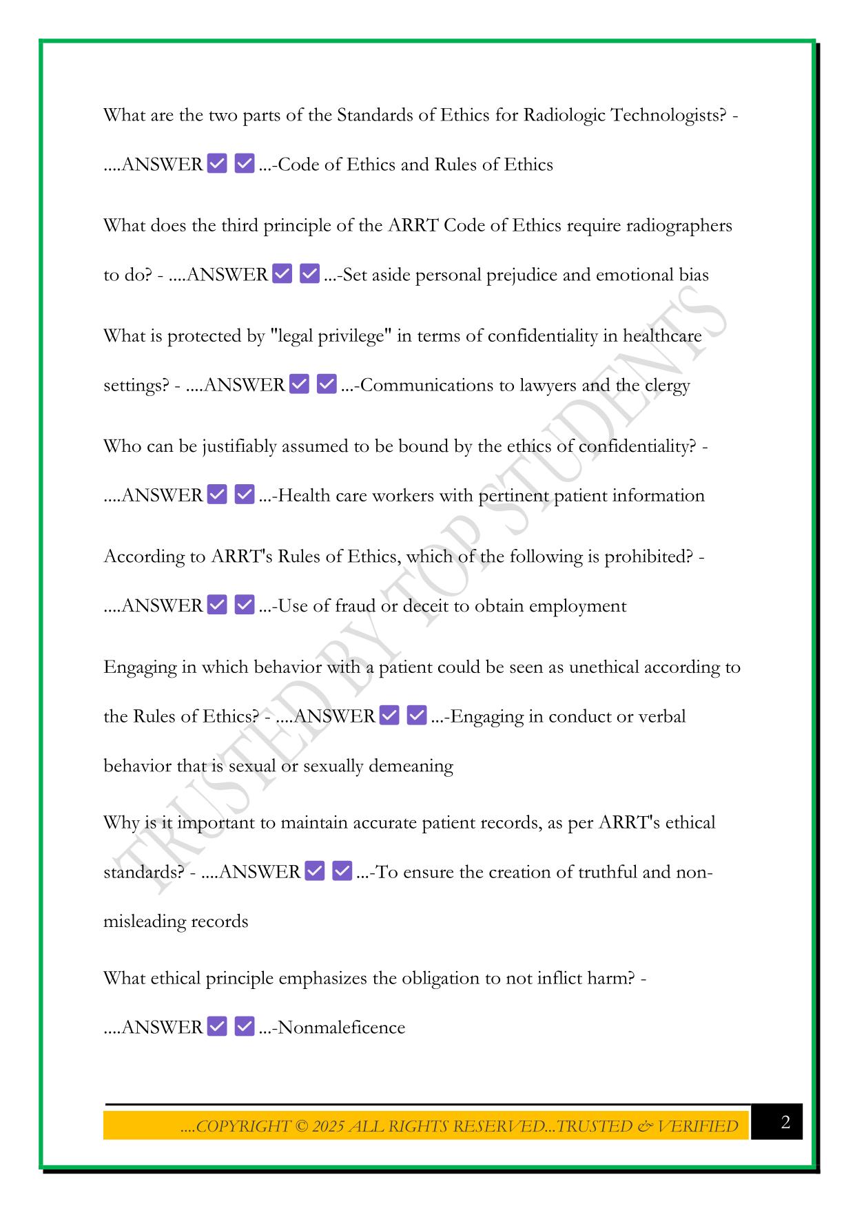 LRA212 PATIENT CARE EXAM 2025 QUESTIONS AND ANSWERS