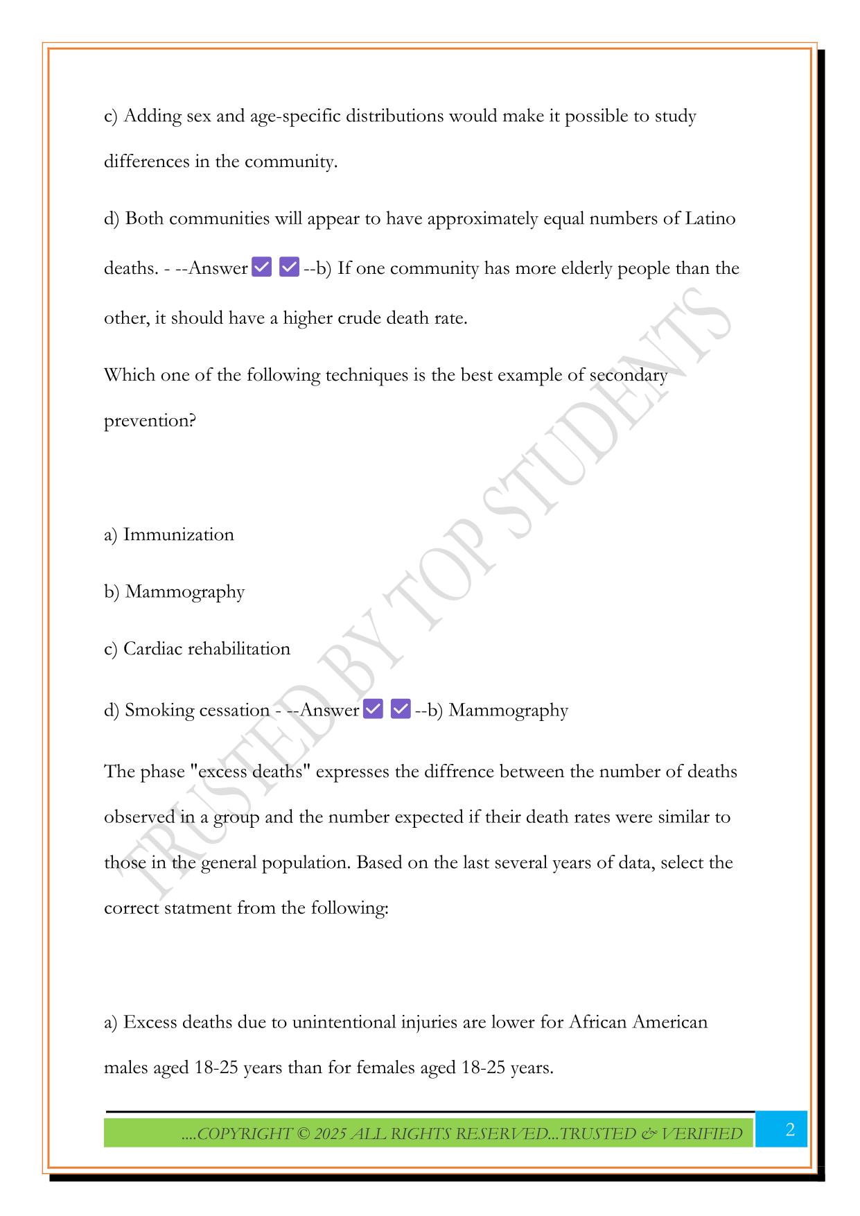CHES Exam Prep 2025 Questions and Answers