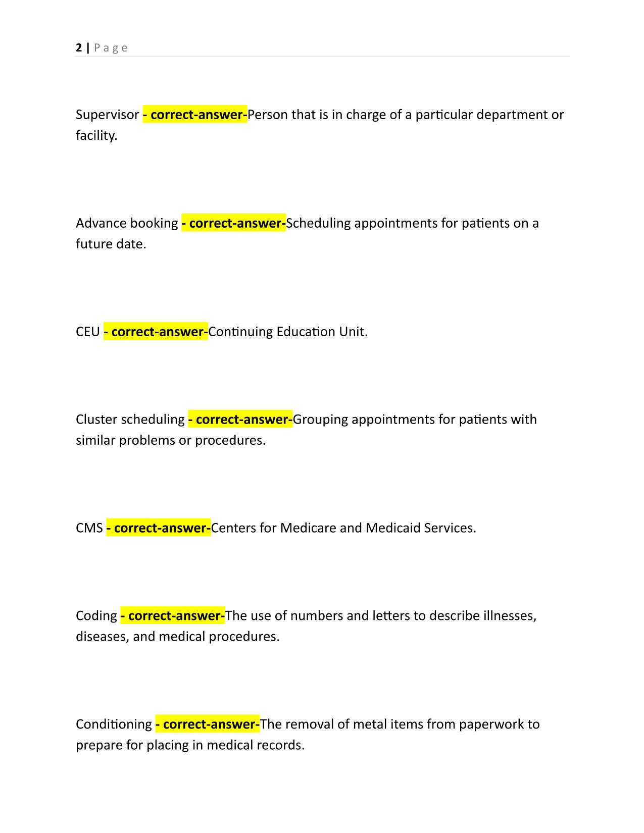 CERTIFIED CLINICAL MEDICAL ASSISTANT EXAM 2025 | ACTUAL EXAM QUESTIONS WITH VERIFIED ANSWERS
