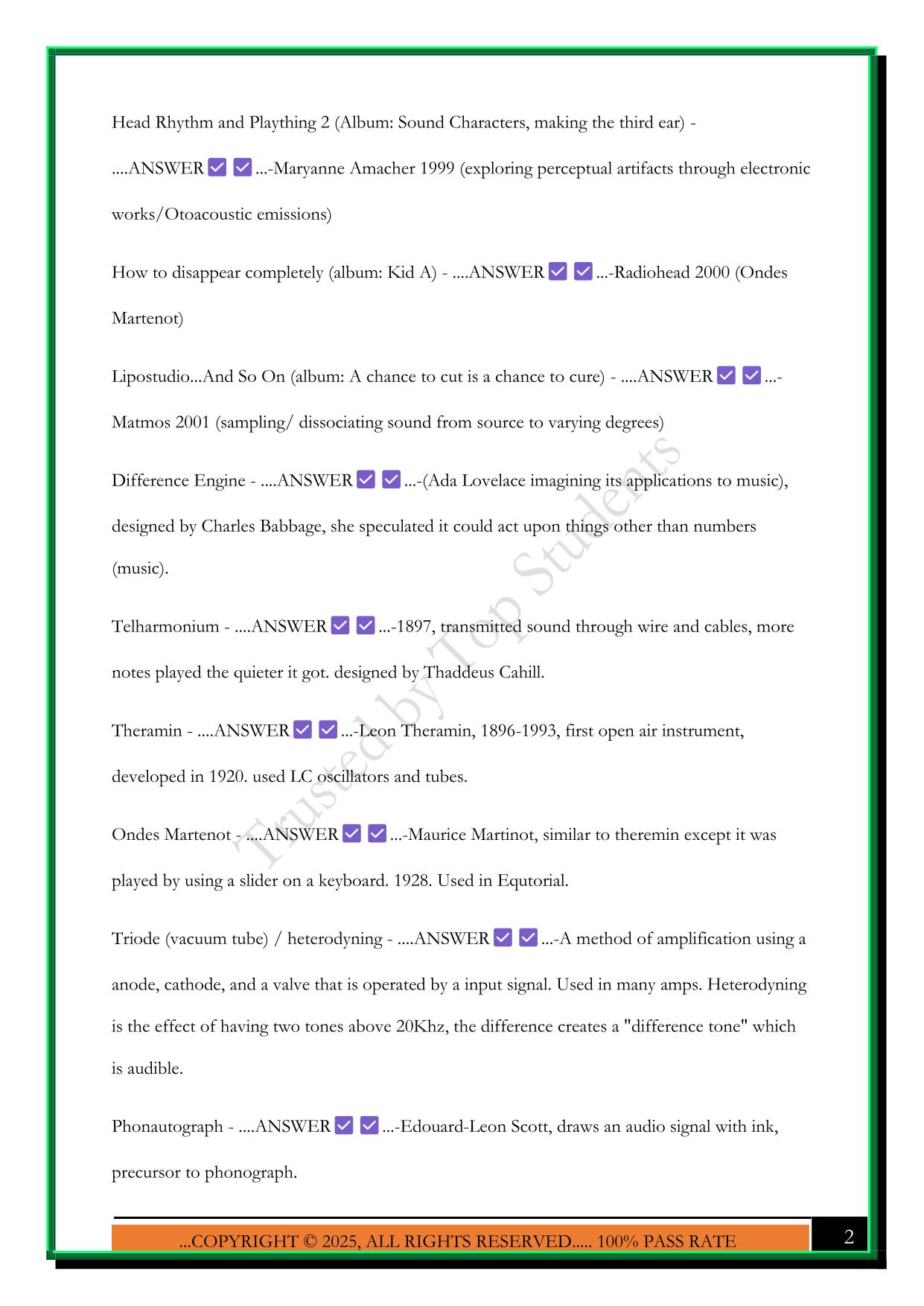 PAT 101 EXAM 1 2025 QUESTIONS AND ANSWERS