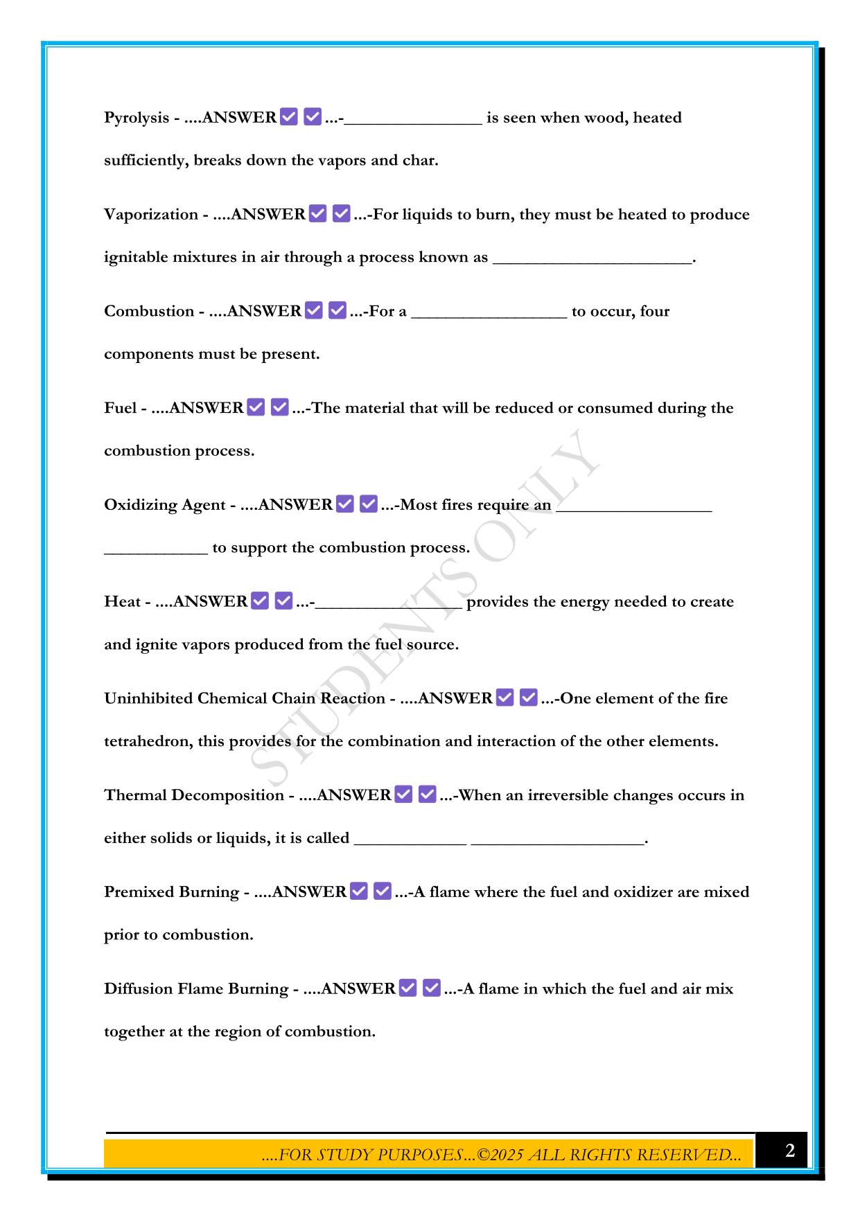 NFPA 921 EXAM 2025 QUESTIONS AND ANSWERS
